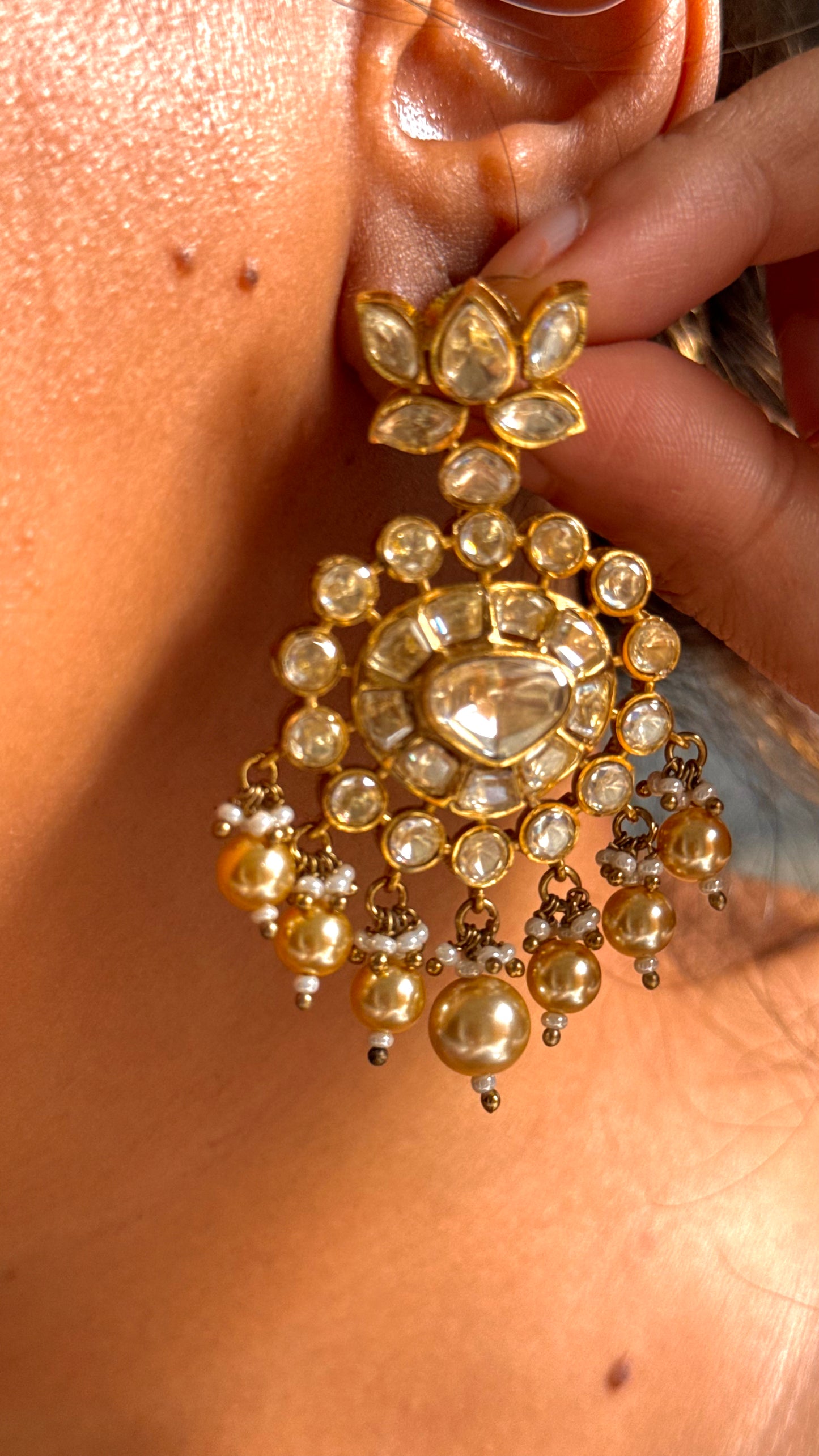 Peeli polki madhubani designer necklace