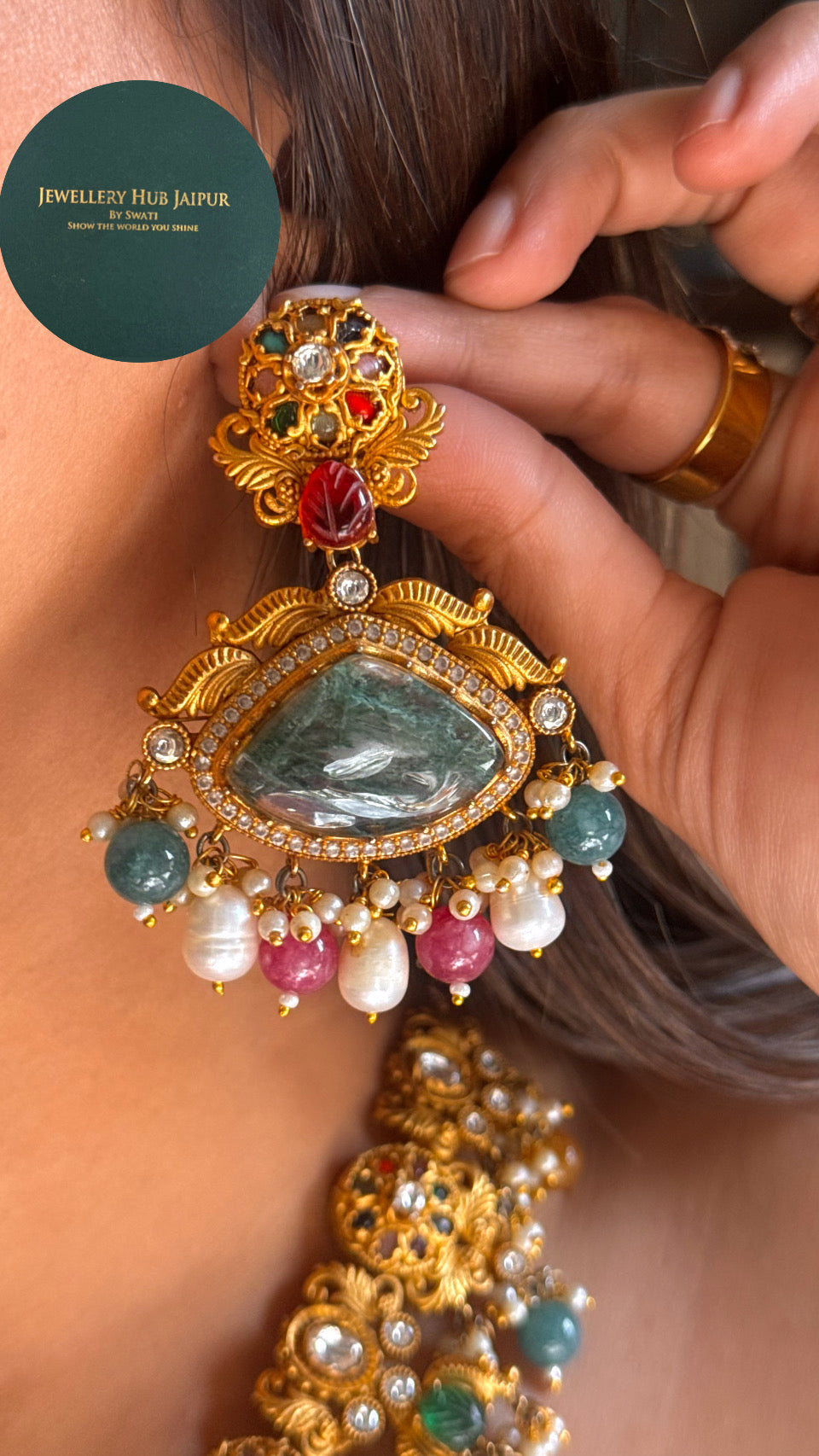 Panna Sabyasachi inpired heritage necklace