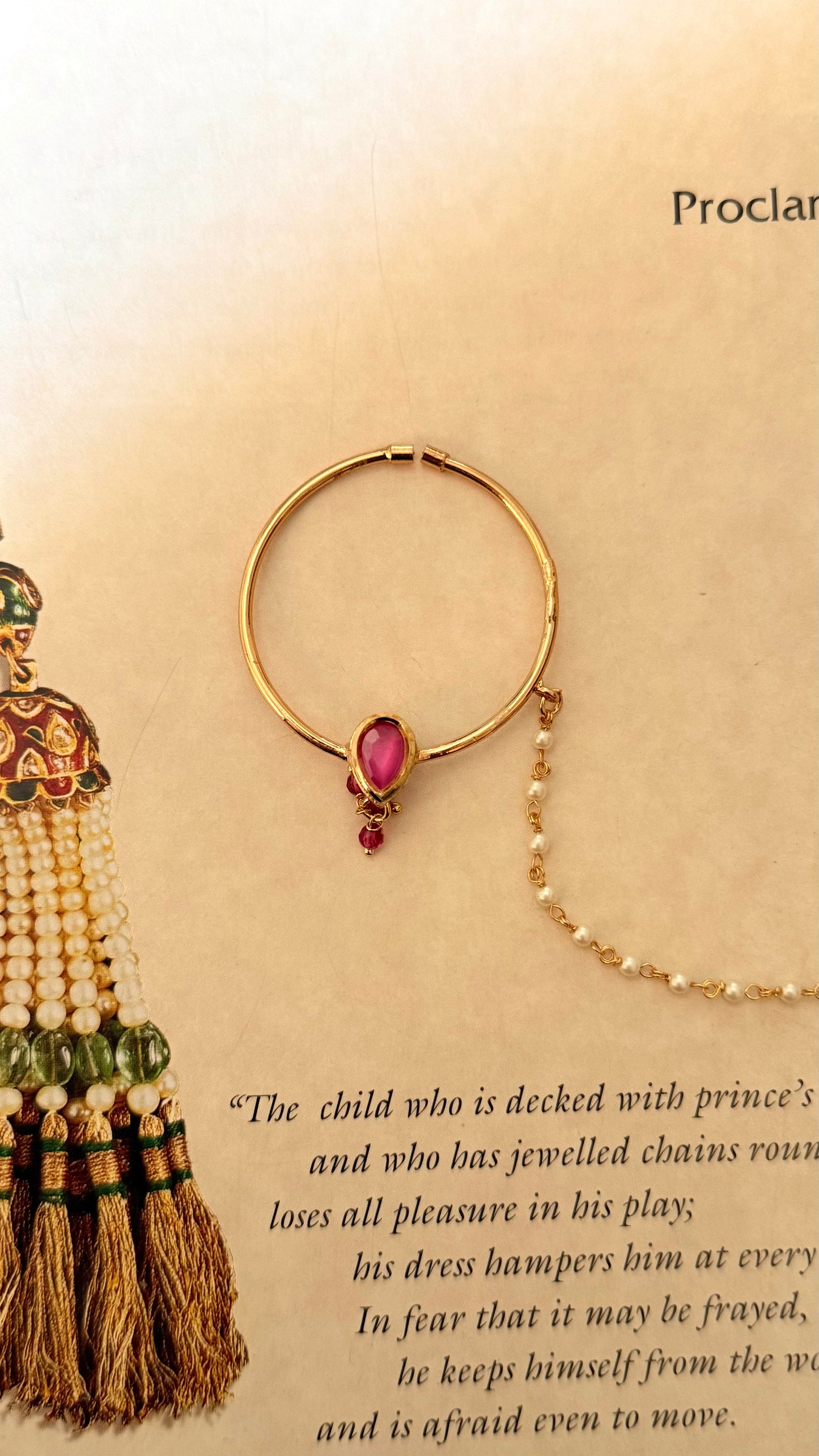 Rani pink drop nath