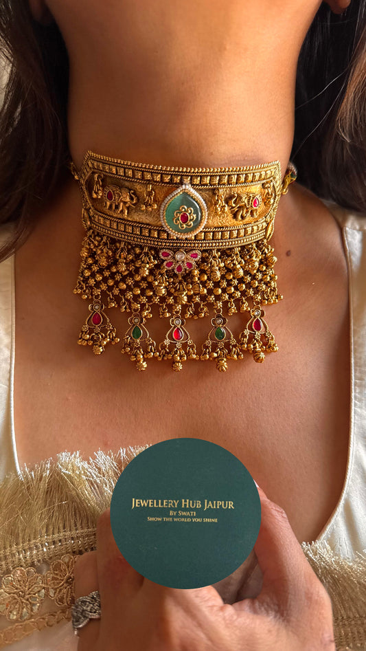 Mint doublet inlay rajwadi Aad