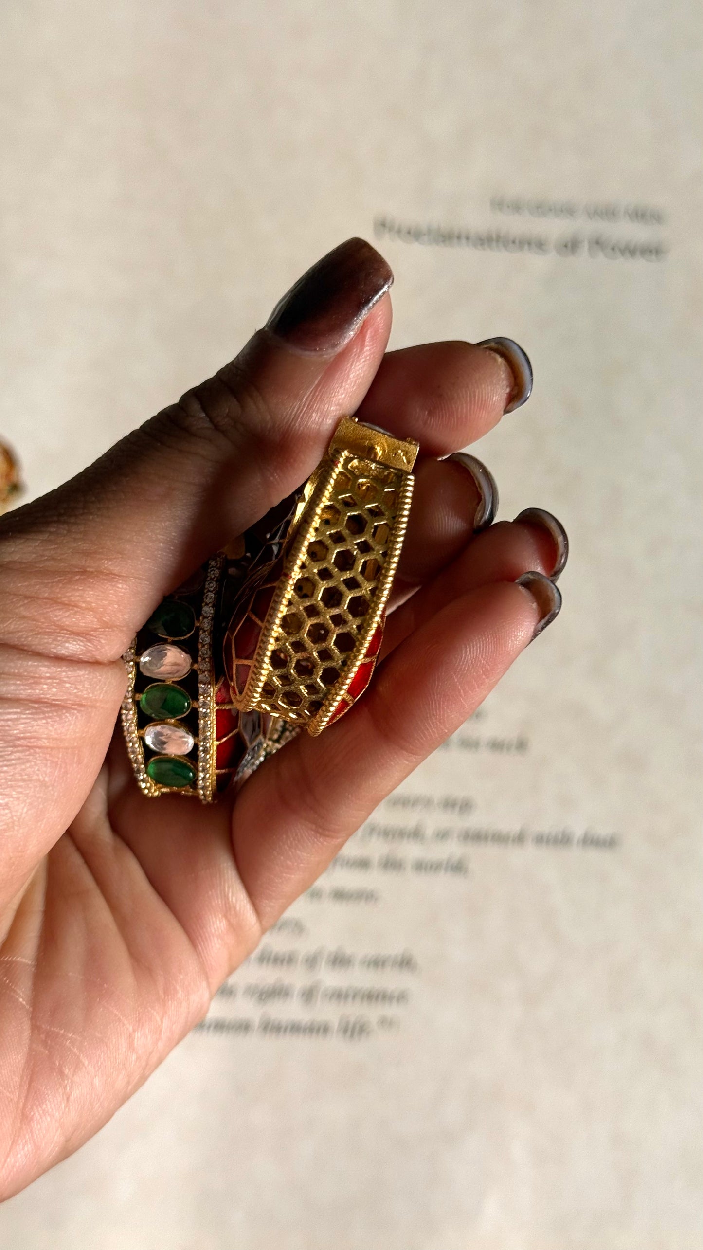 Ruby katdana with emerald designer Baaliyan