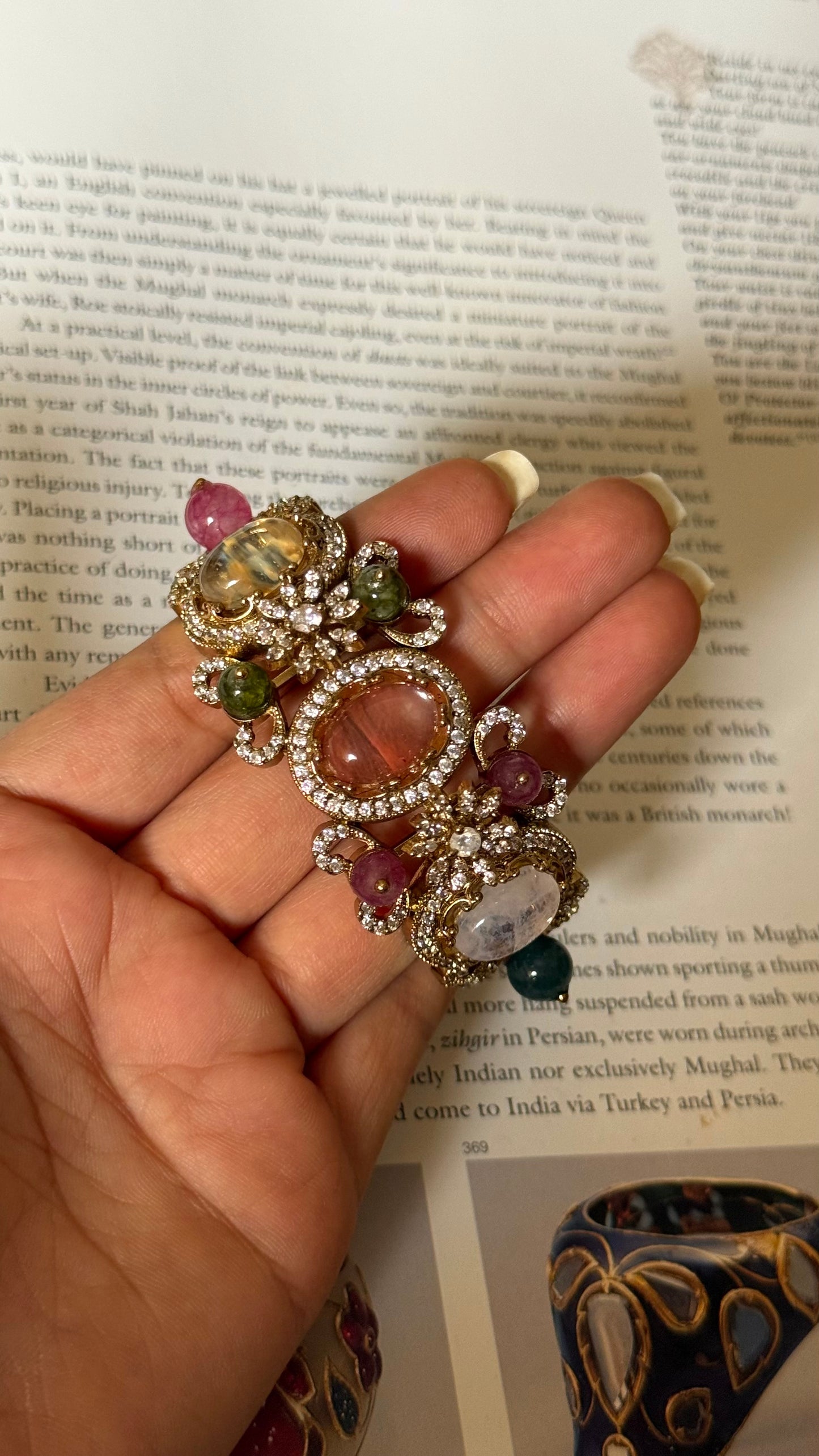 Sabyasachi inspired natural stone bracelet