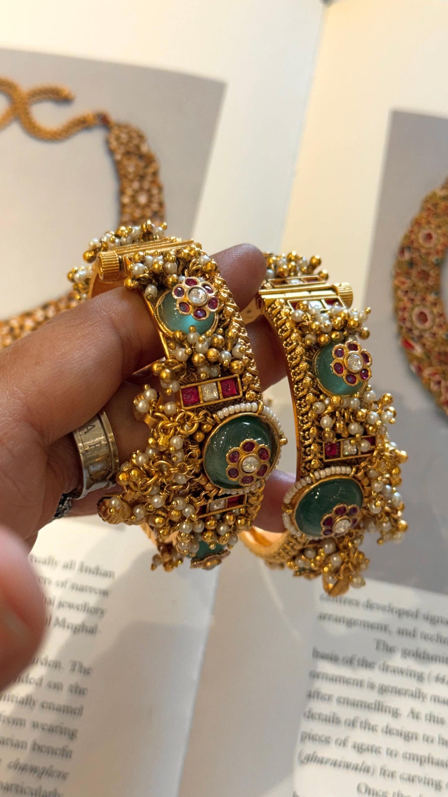 Mint inlay ghungroo designer rajwada bangles