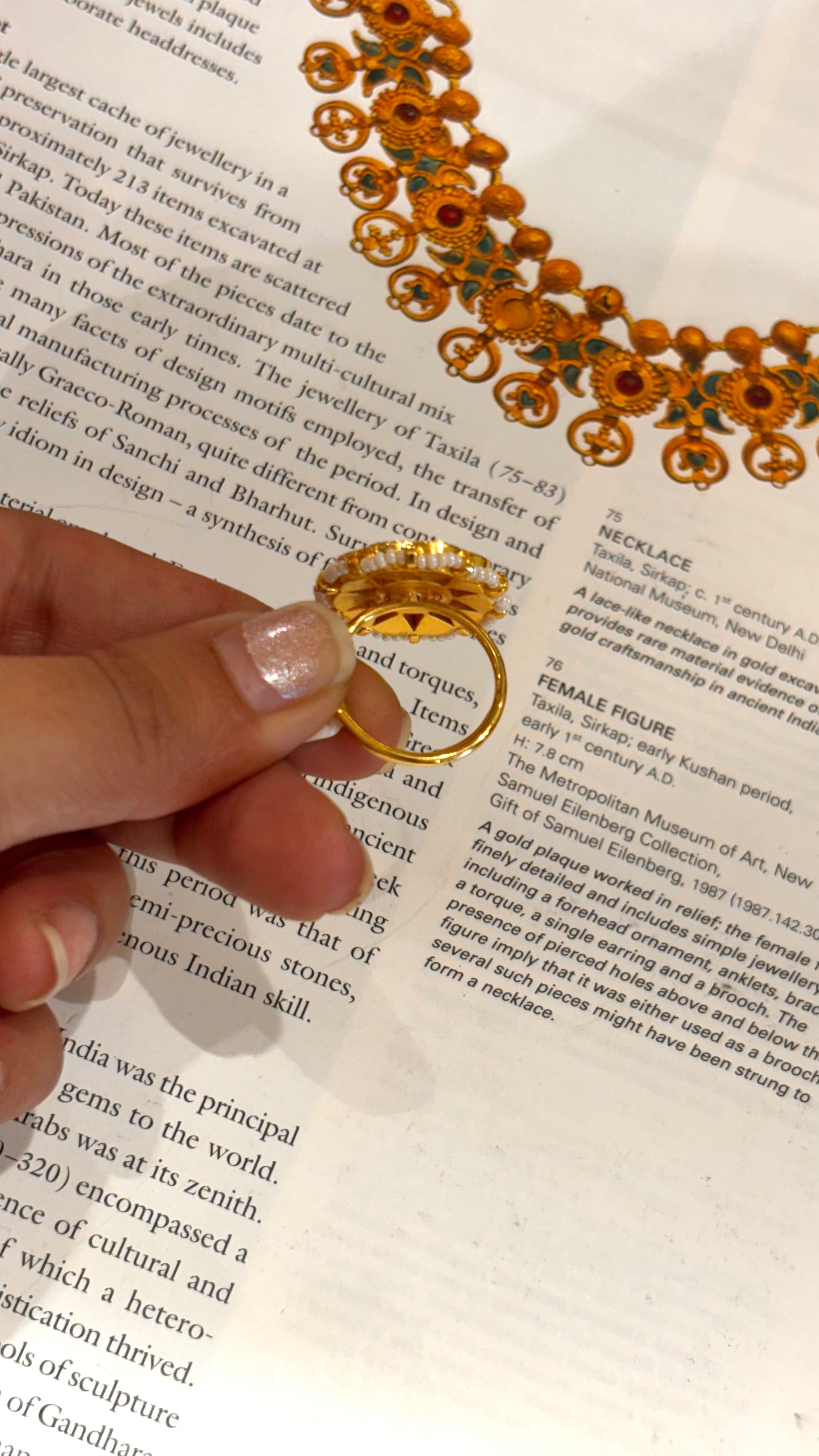 Ruby floral Paachi Kundan Ring