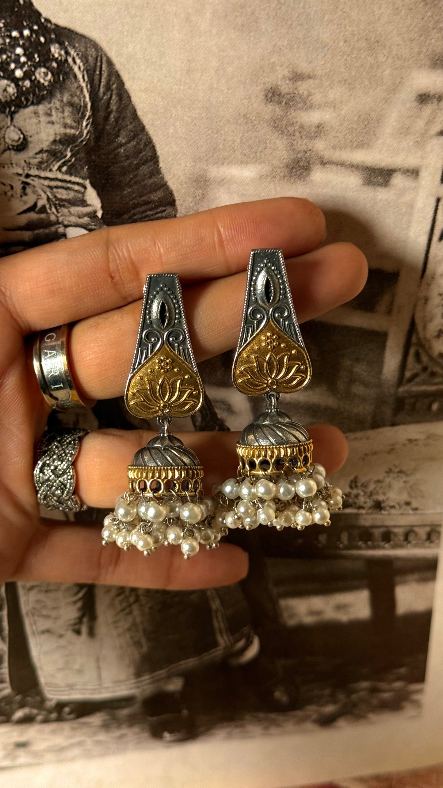Lotus santhal tribal earrings
