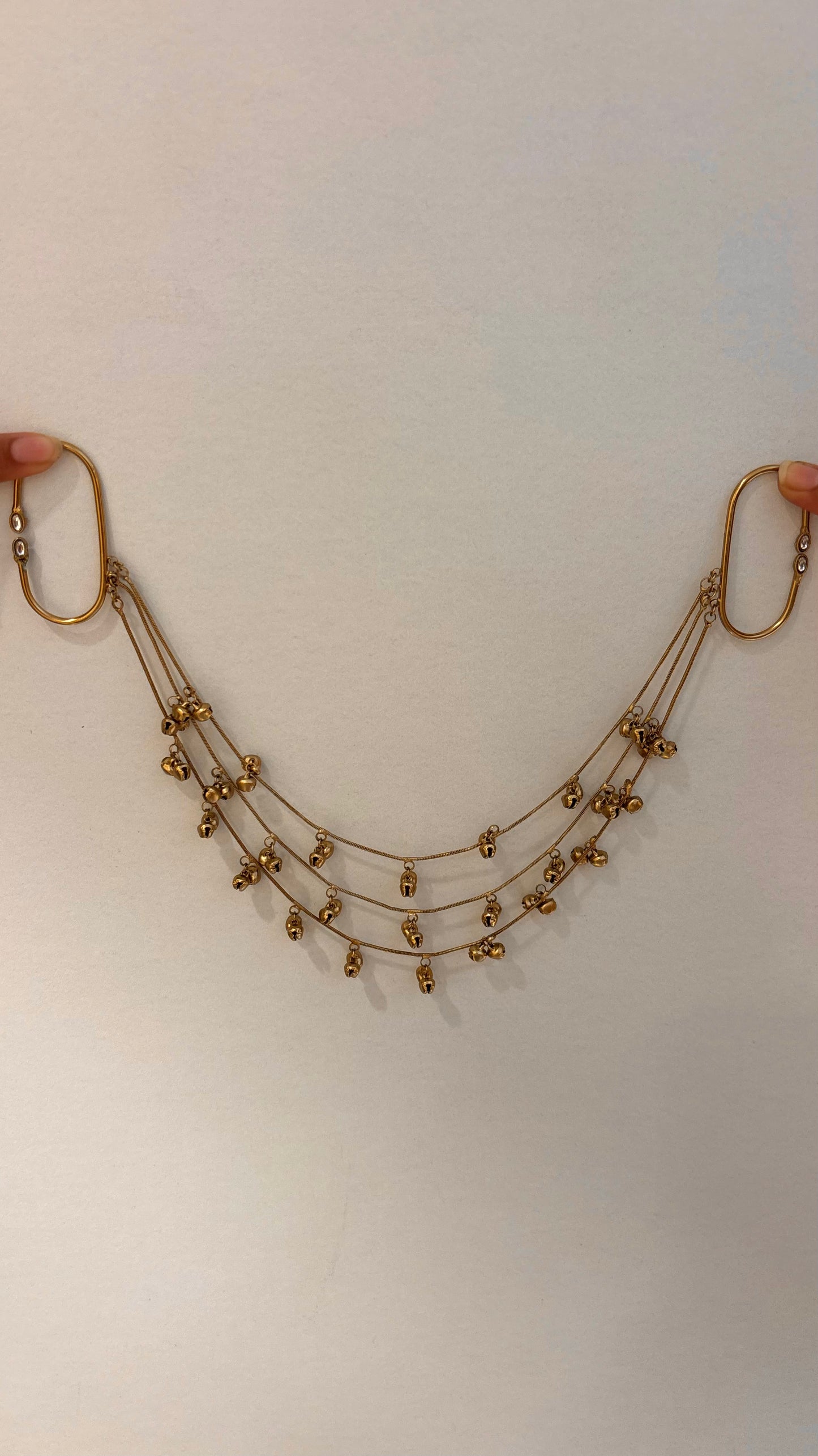 Ear to ear victorian ghungroo hair accessorie