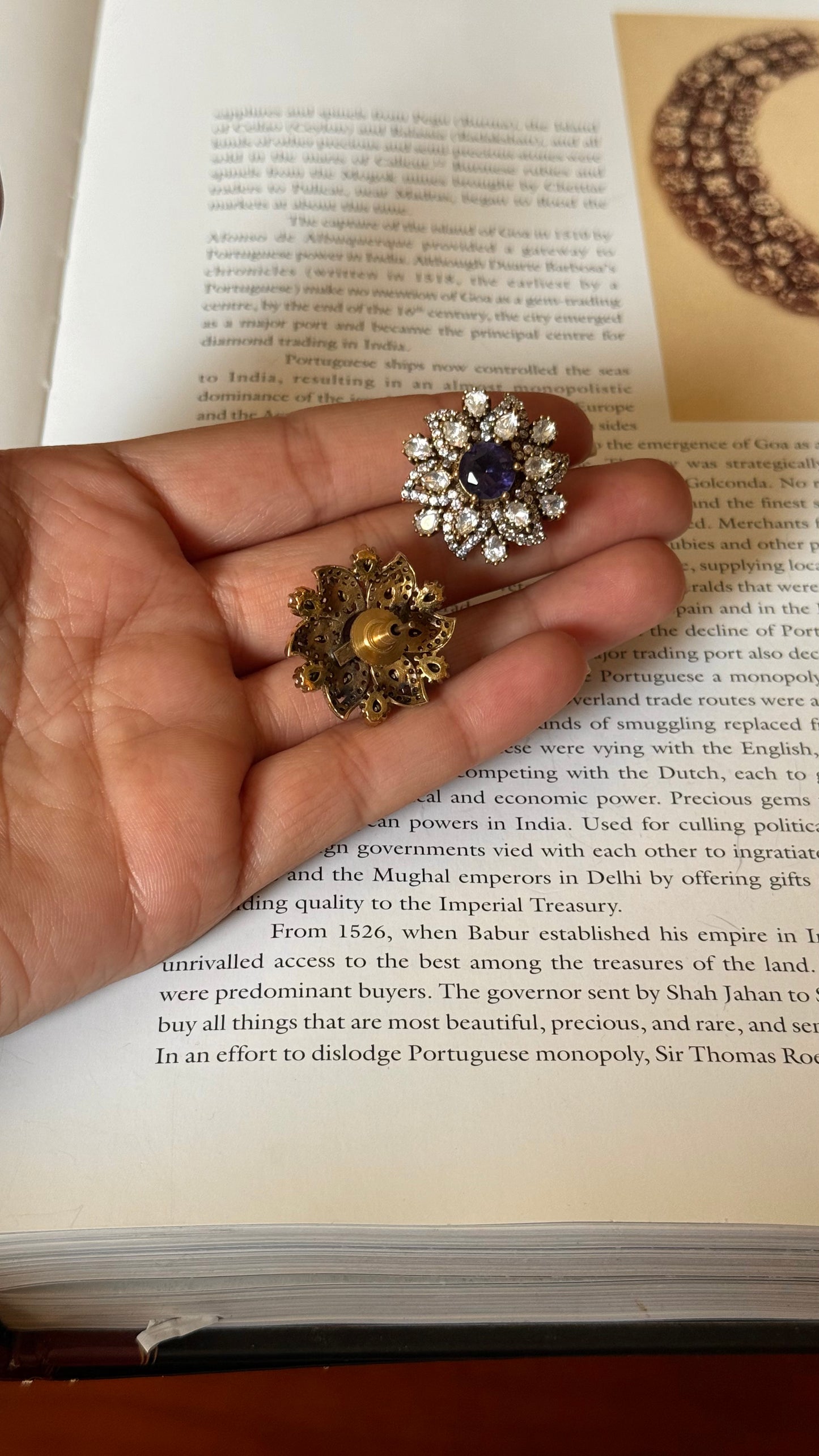 Tanzanite victorian studs