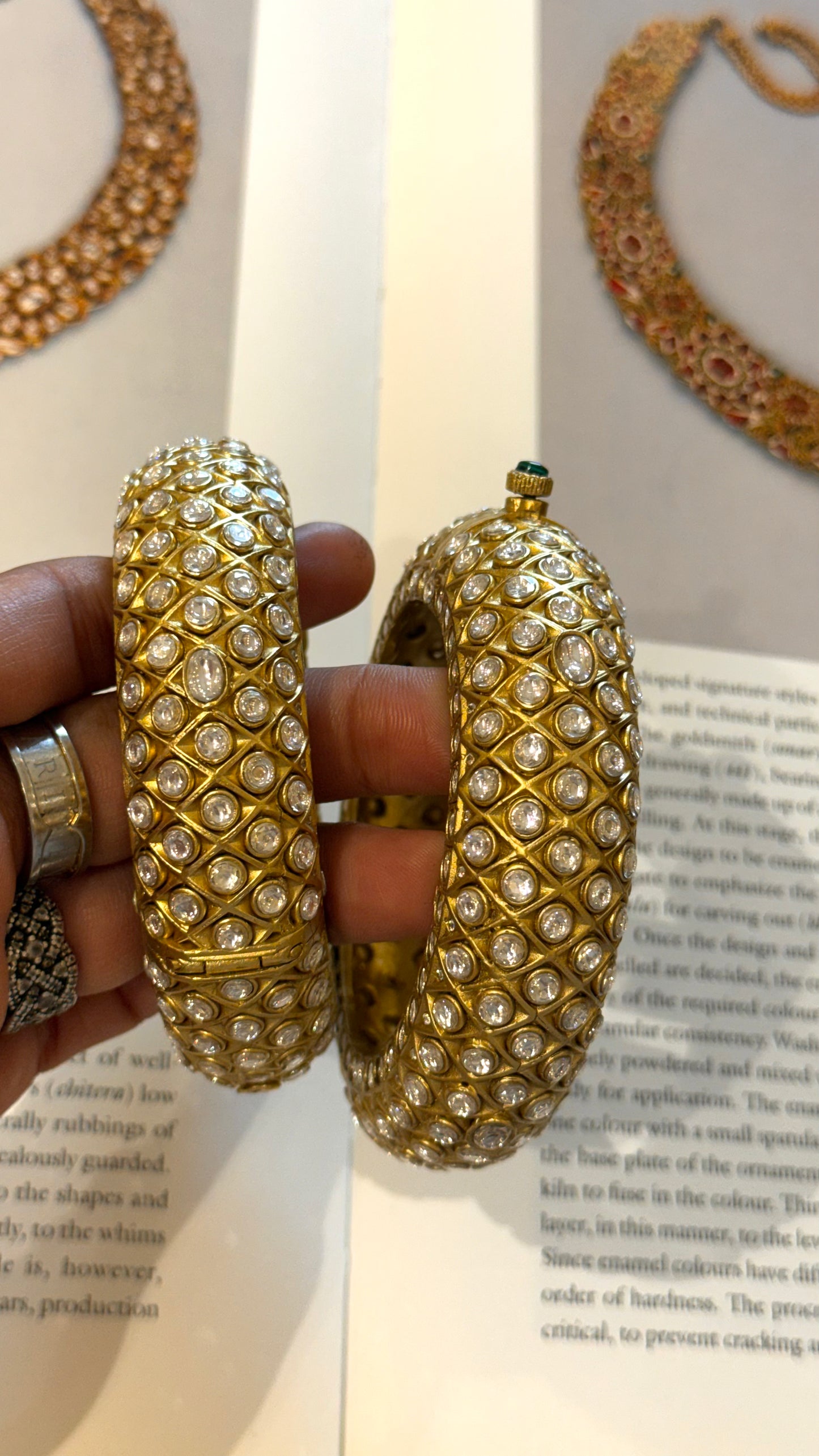 Real Moissanite jodha kada