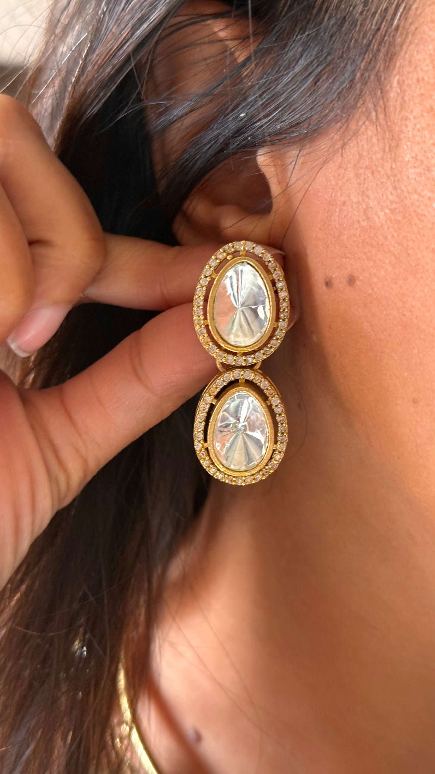 Gold uncut polki pachi hasli