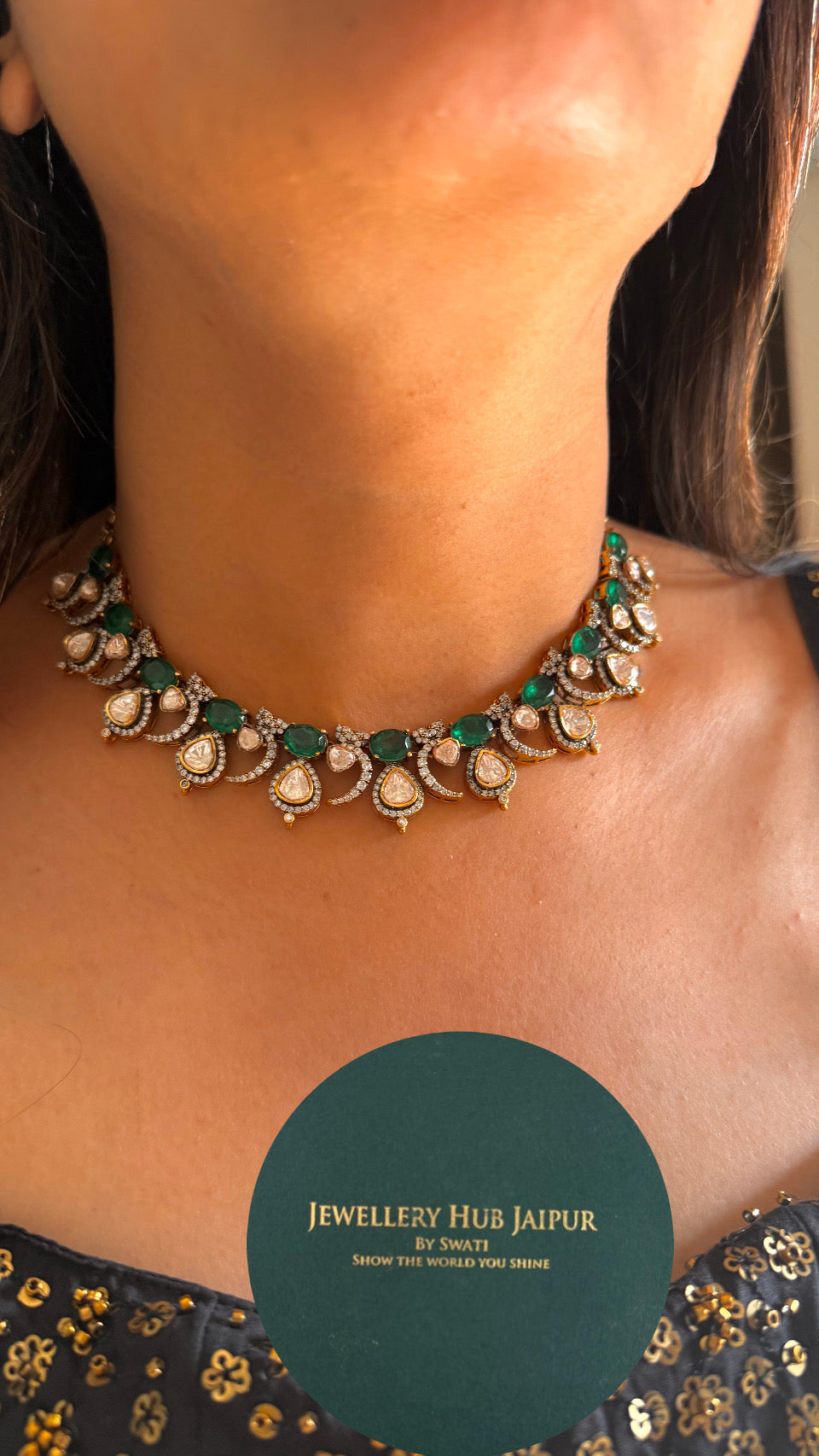 Emerald maisonette peeli polki minimal set