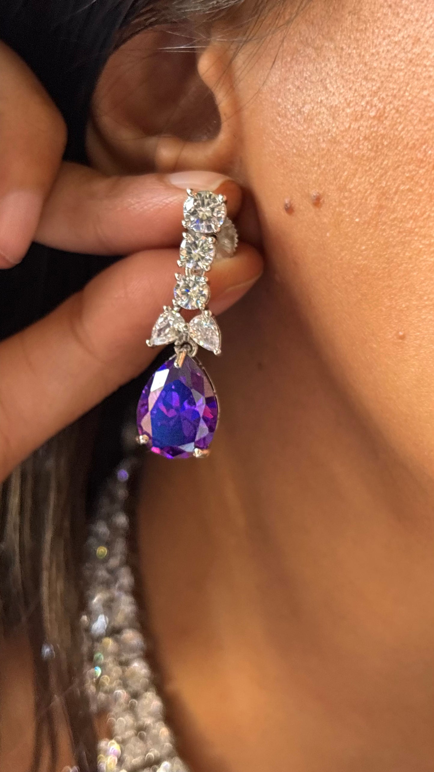 Tanzanite doublet designer necklace