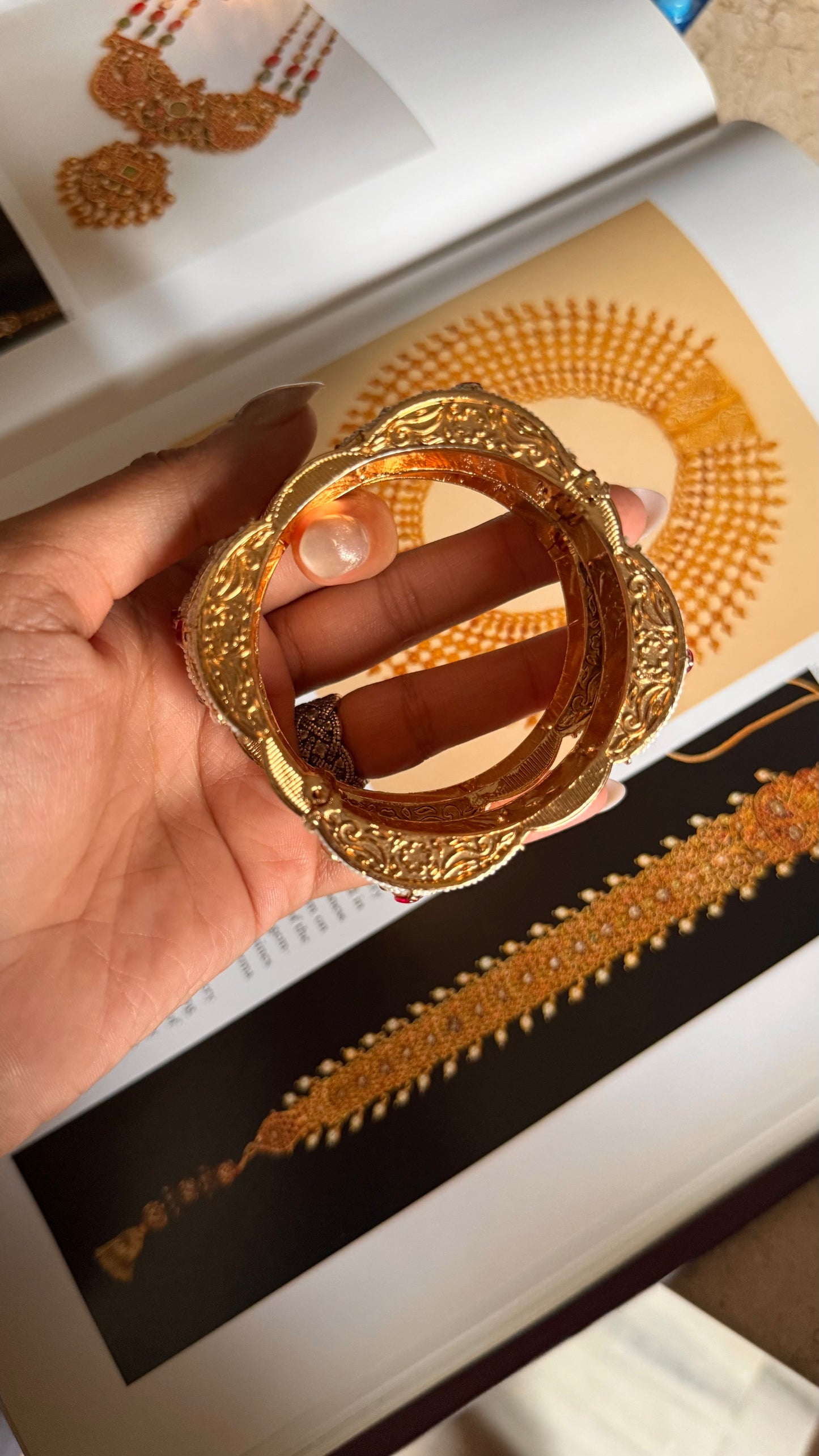 Ruby doublet rajwada openable bangle