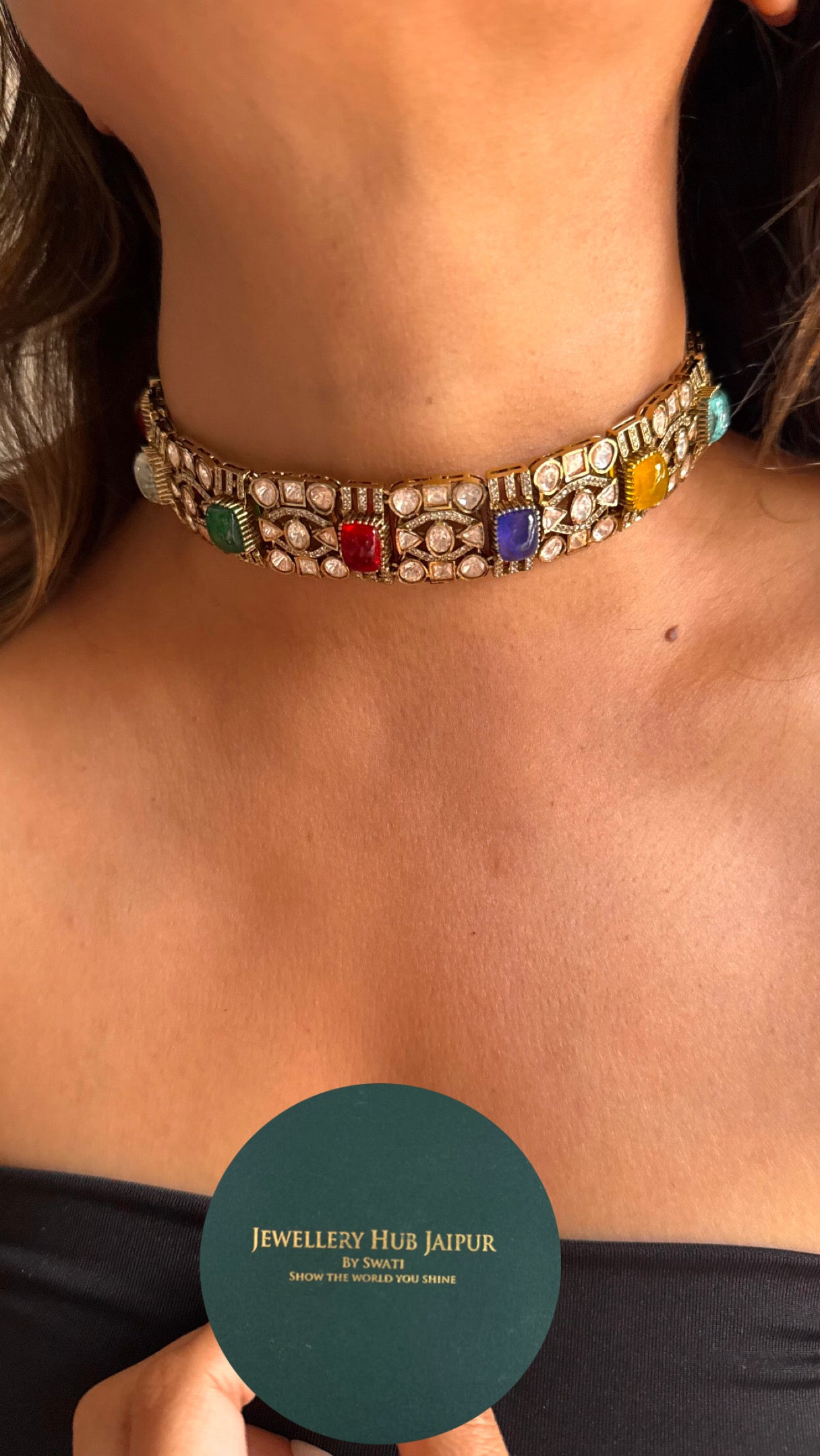 Sabyasachi multicoloured statement choker