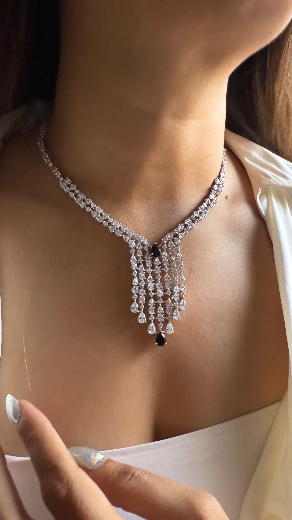 Black diamond necklace