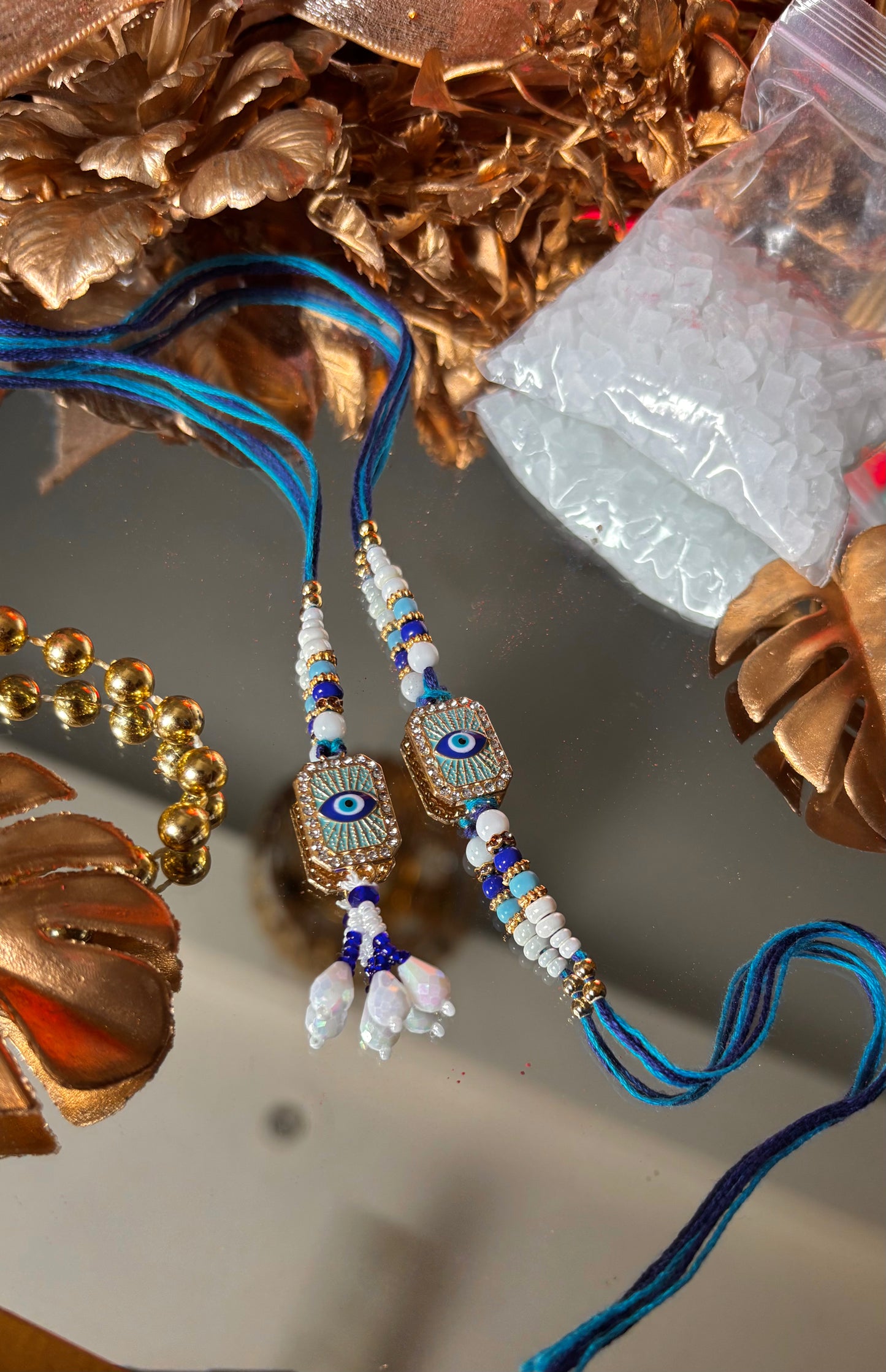Evil eye couple rakhi ( shipping will be extra )