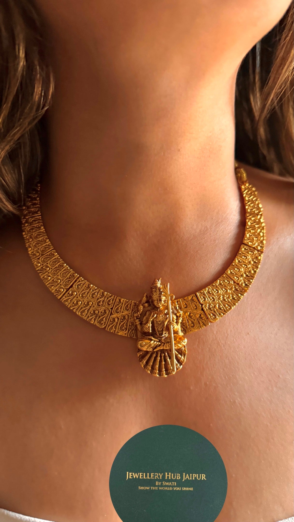 Lord rama nakashi gold statement Necklace