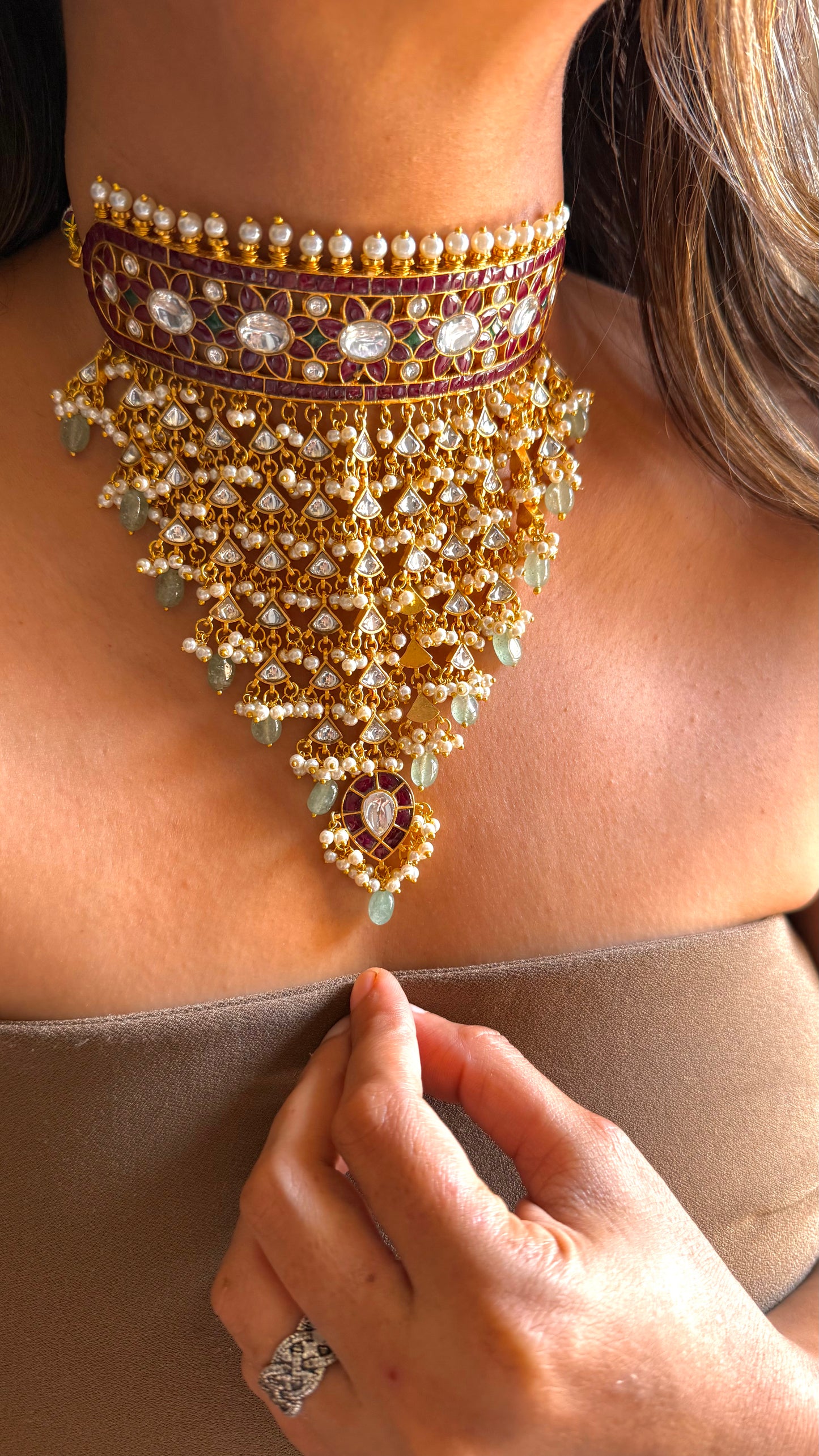 Ruby uncut polki heritage Aad
