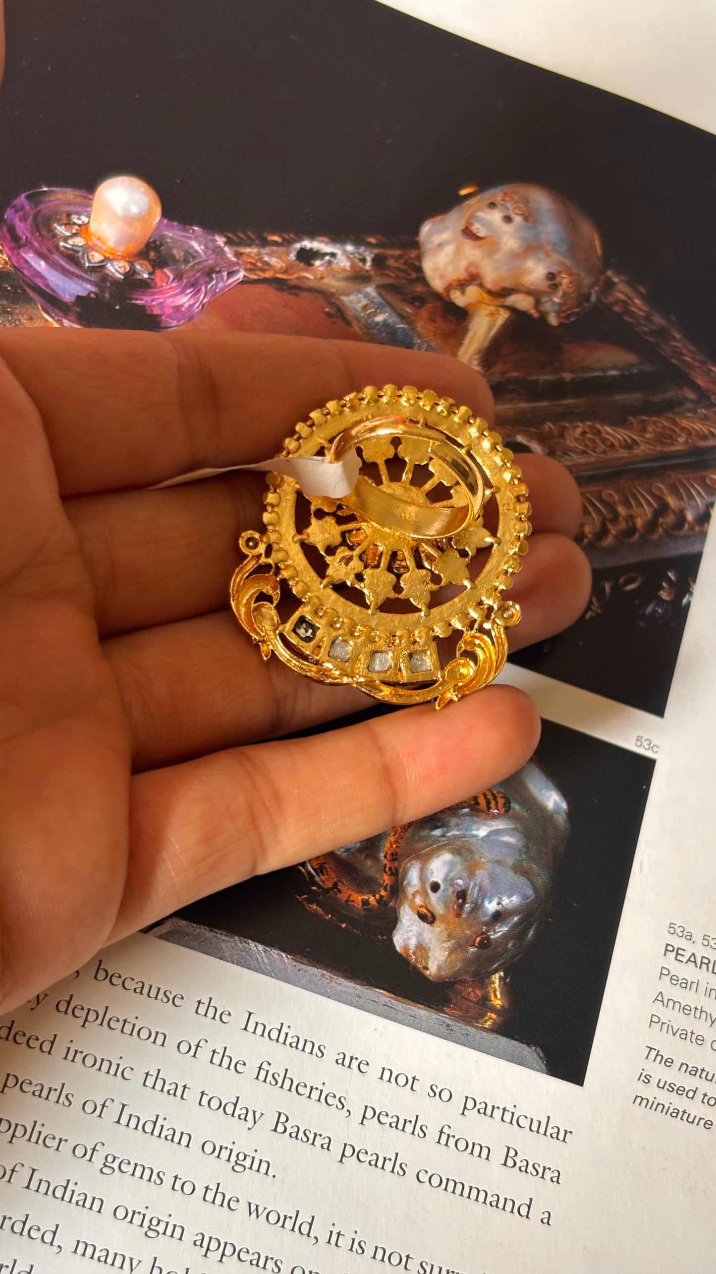 Emerald Gaj heritage gold ring