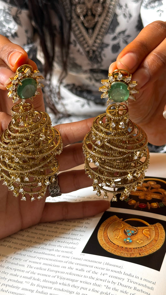 Mint rain drop designer cocktail danglers