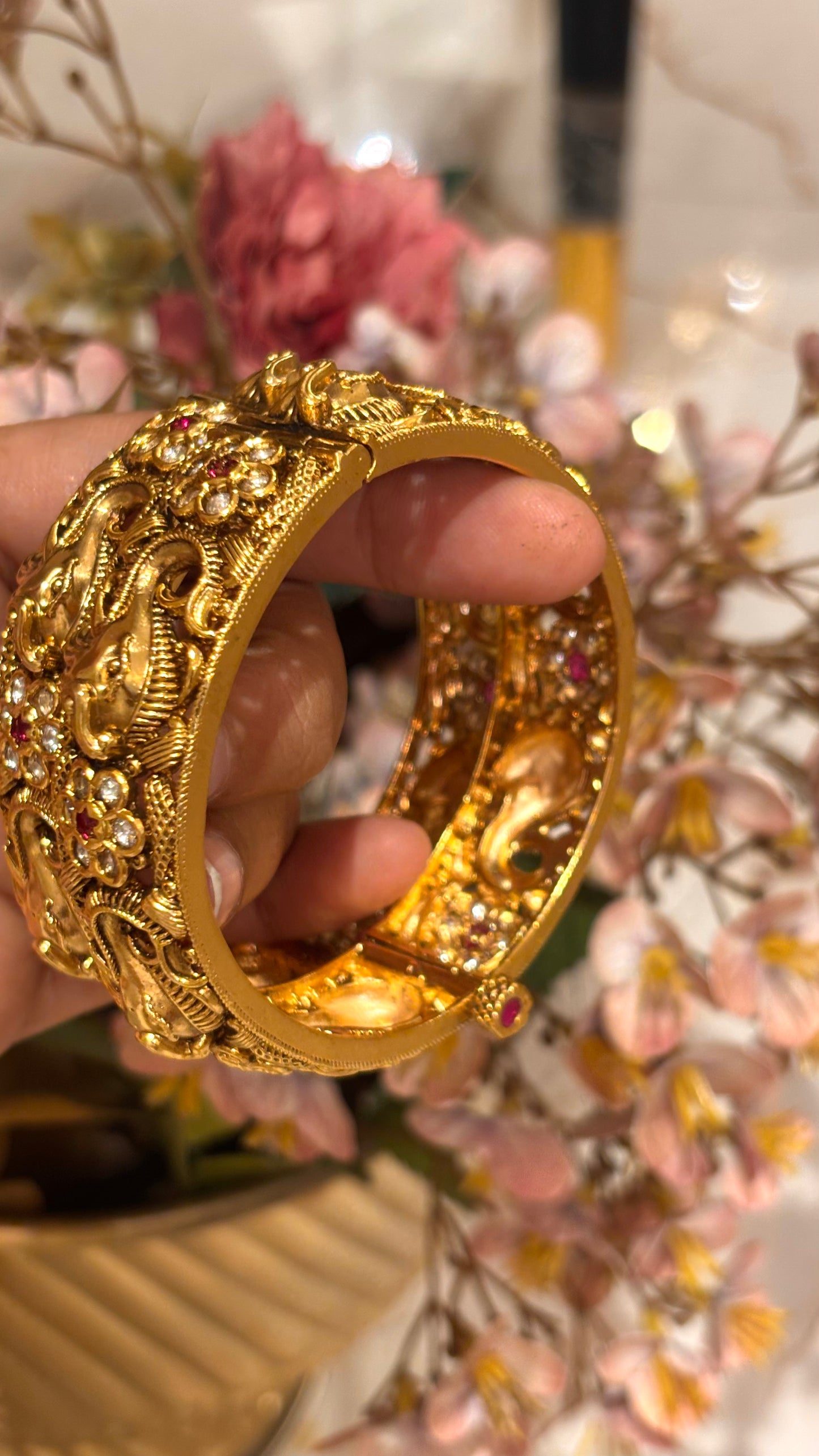 Gajanand inspired floral nakshi bangles