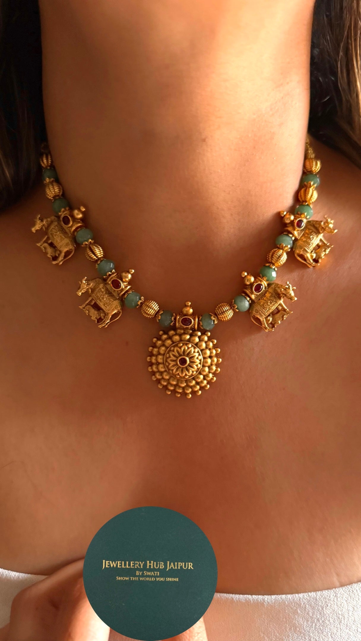Heritage nandi nakashi chakra Necklace
