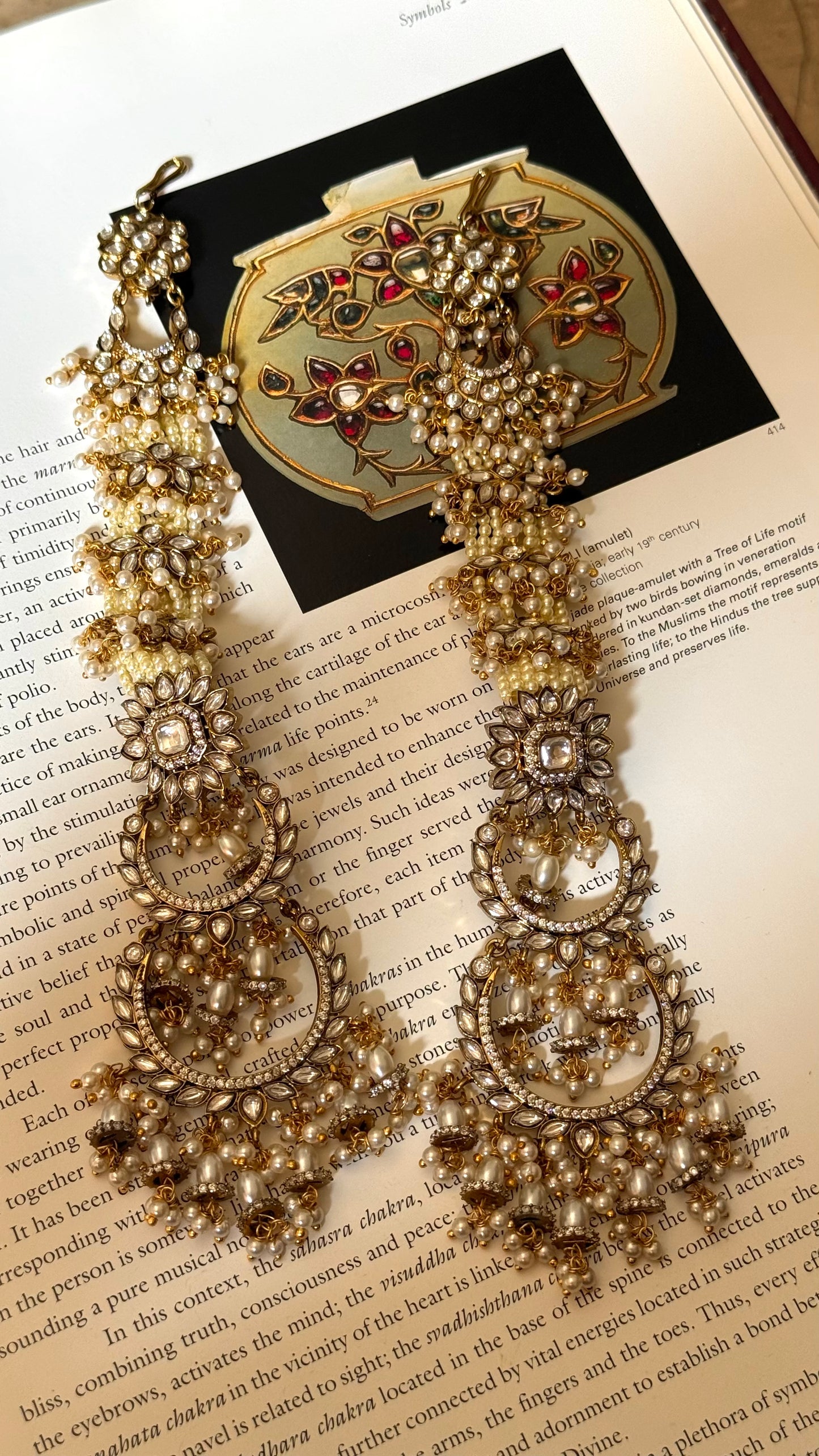 Earrings  Mughal inspired  heritage Chandbali