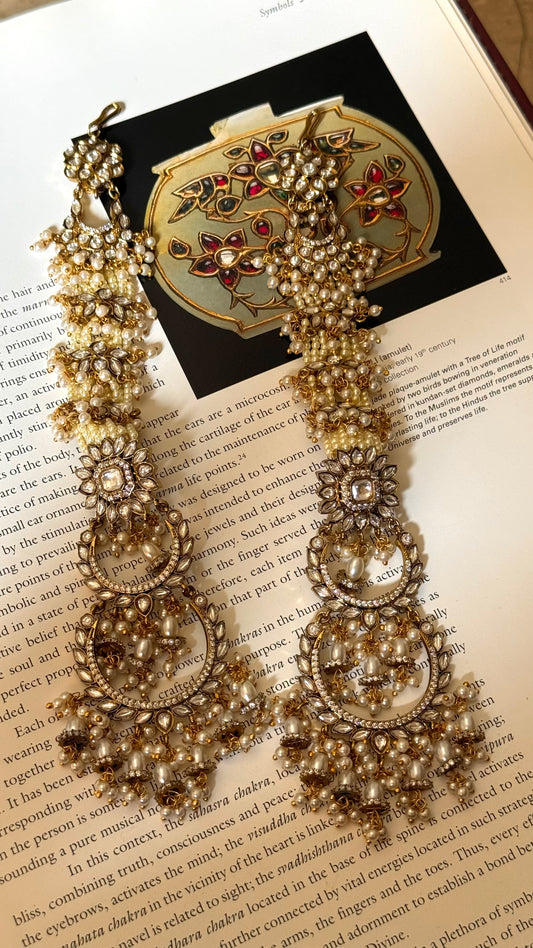 Earrings  Mughal inspired  heritage Chandbali