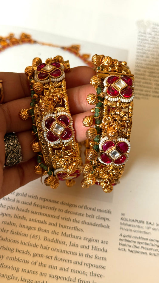 Rani pink royal rajwada bangles