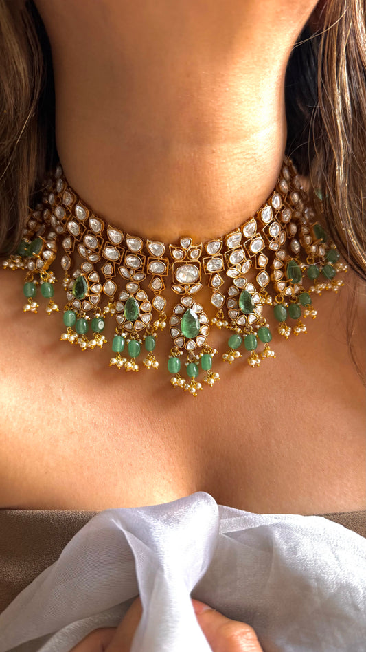 Sage Green Designer Polki Choker