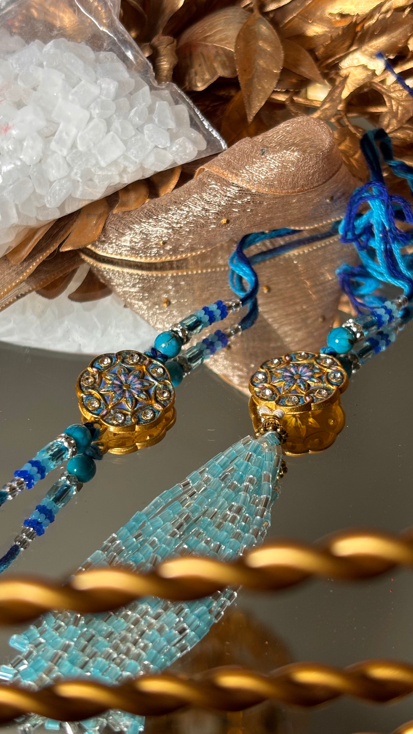 Nakashi work Couple rakhi ( shipping will be extra )