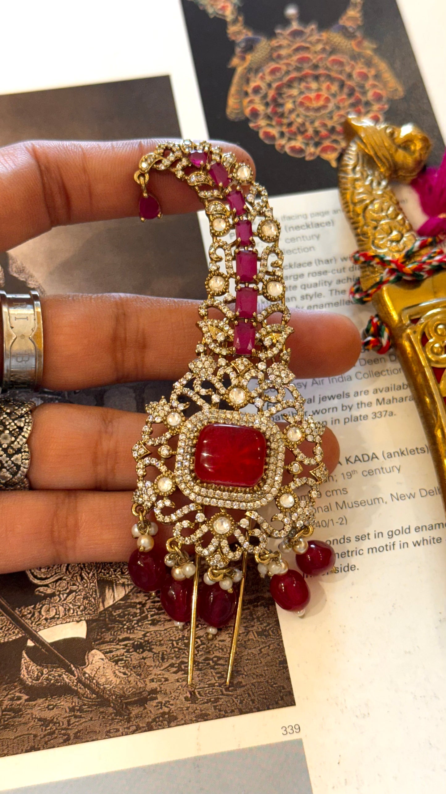 Ruby doublet Victorian Kalgi