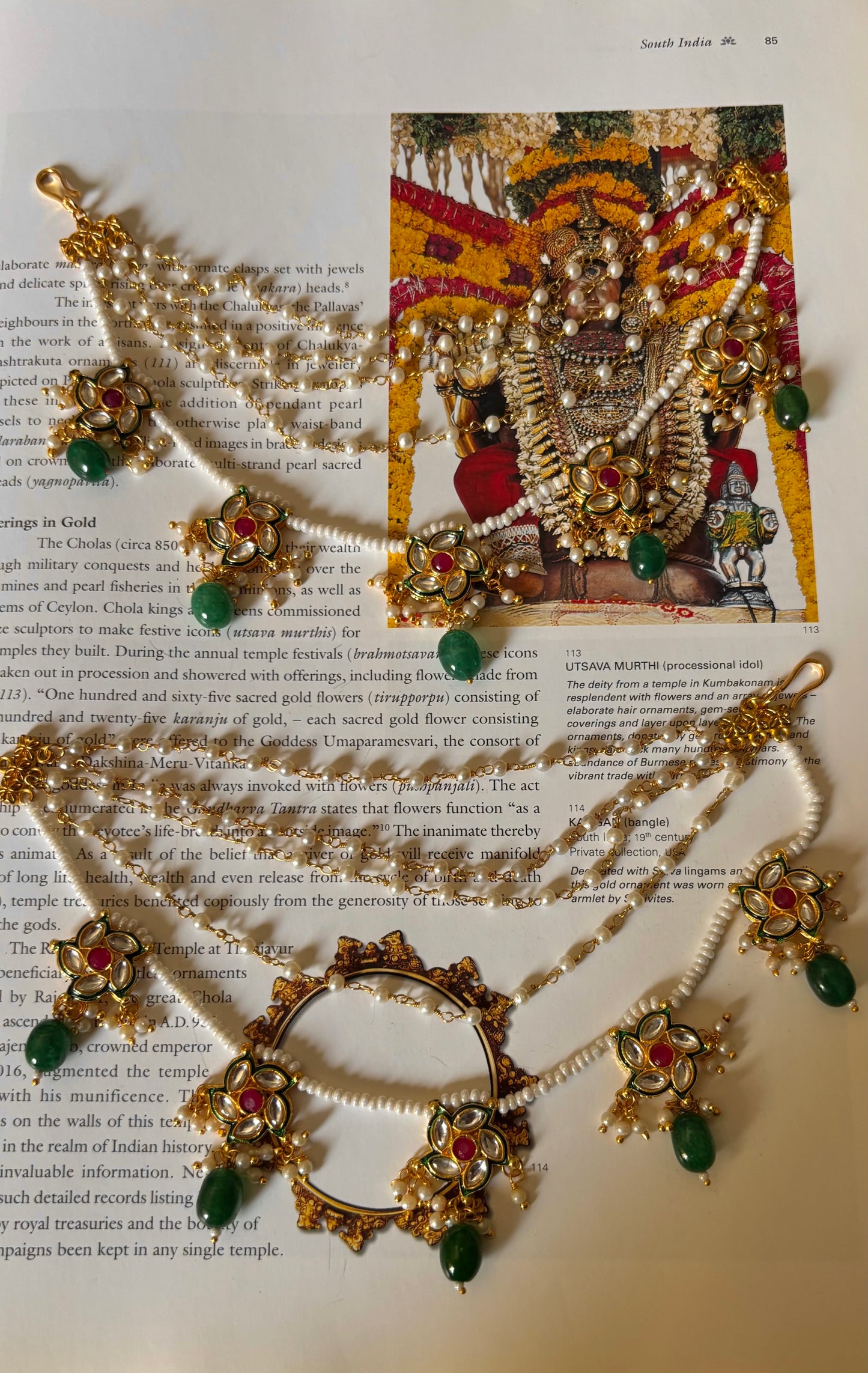 5 layer rajwadi with emerald drops kaanchain