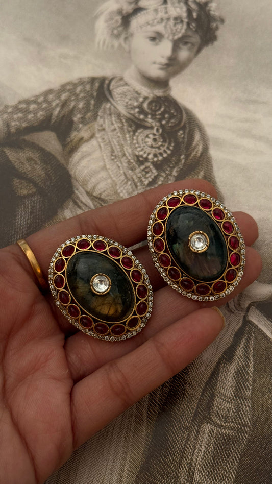 Granite & ruby AP studs