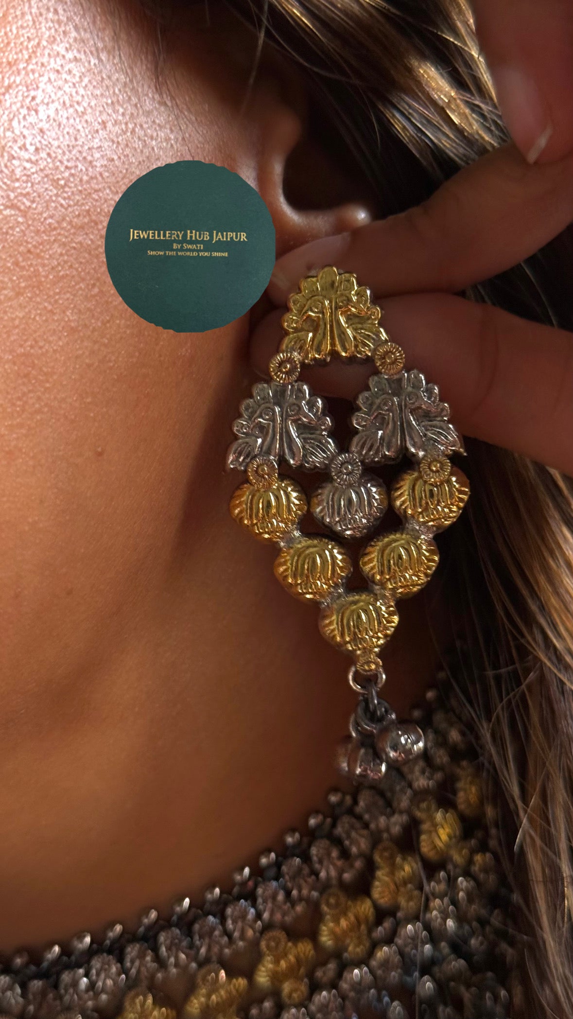 Dongria tribal oxidised Ghungroo necklace