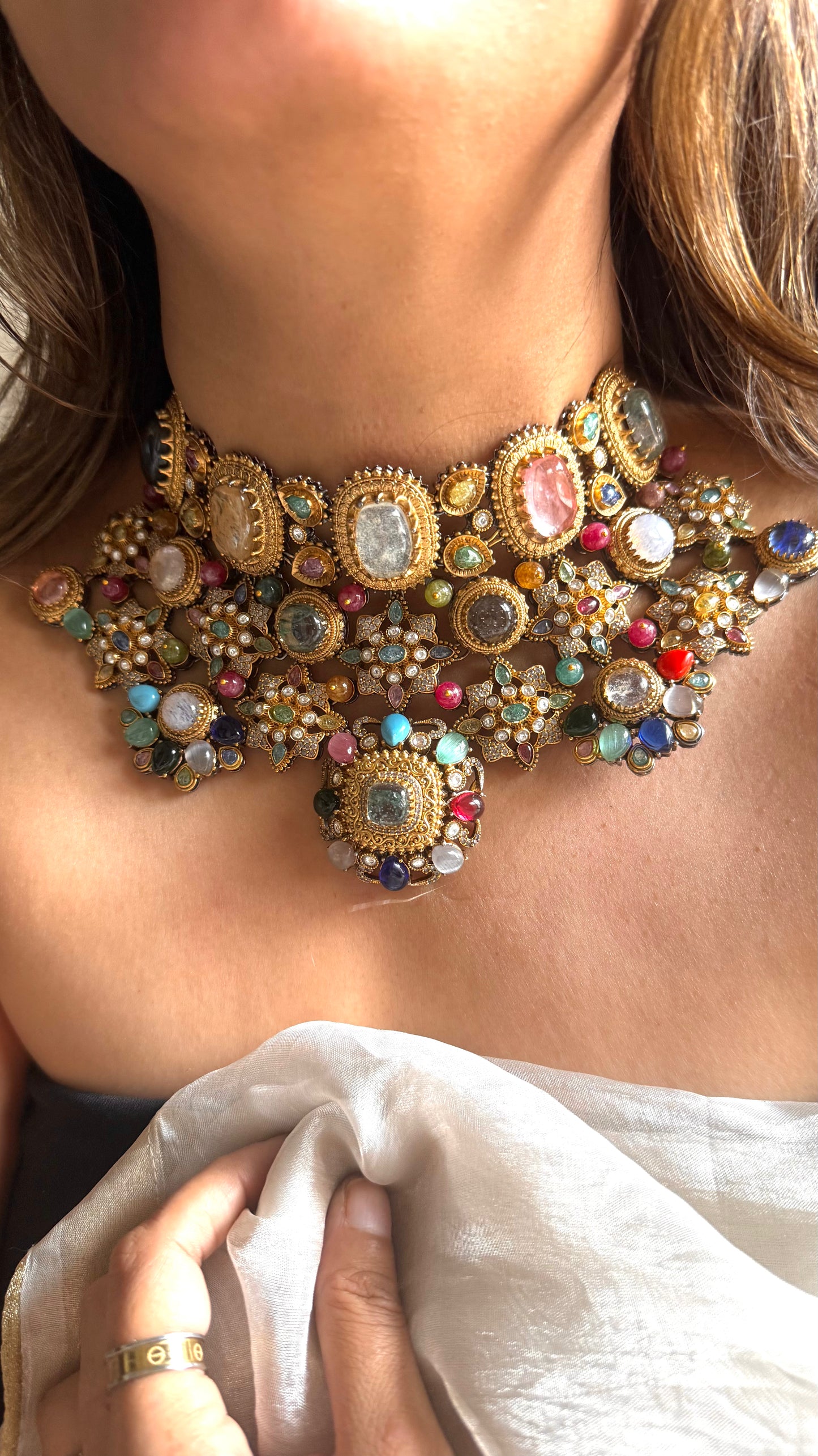Sabya inspired vintage designer necklace