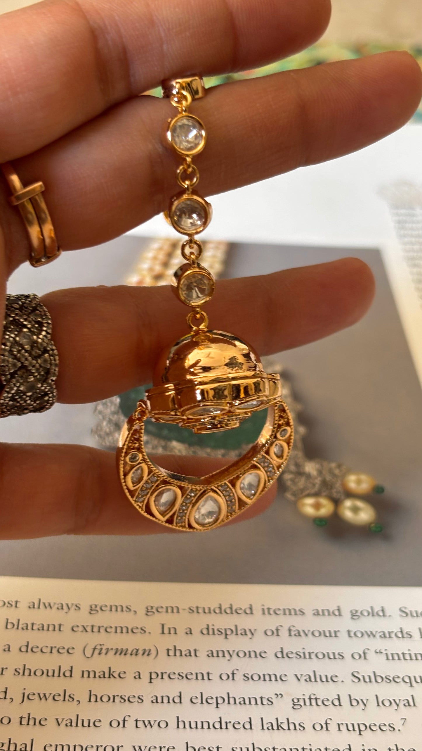 Polki floral chandbali Borla