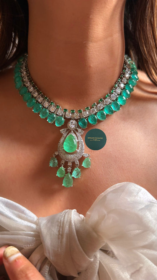 Mint doublet Cz diamond collar set