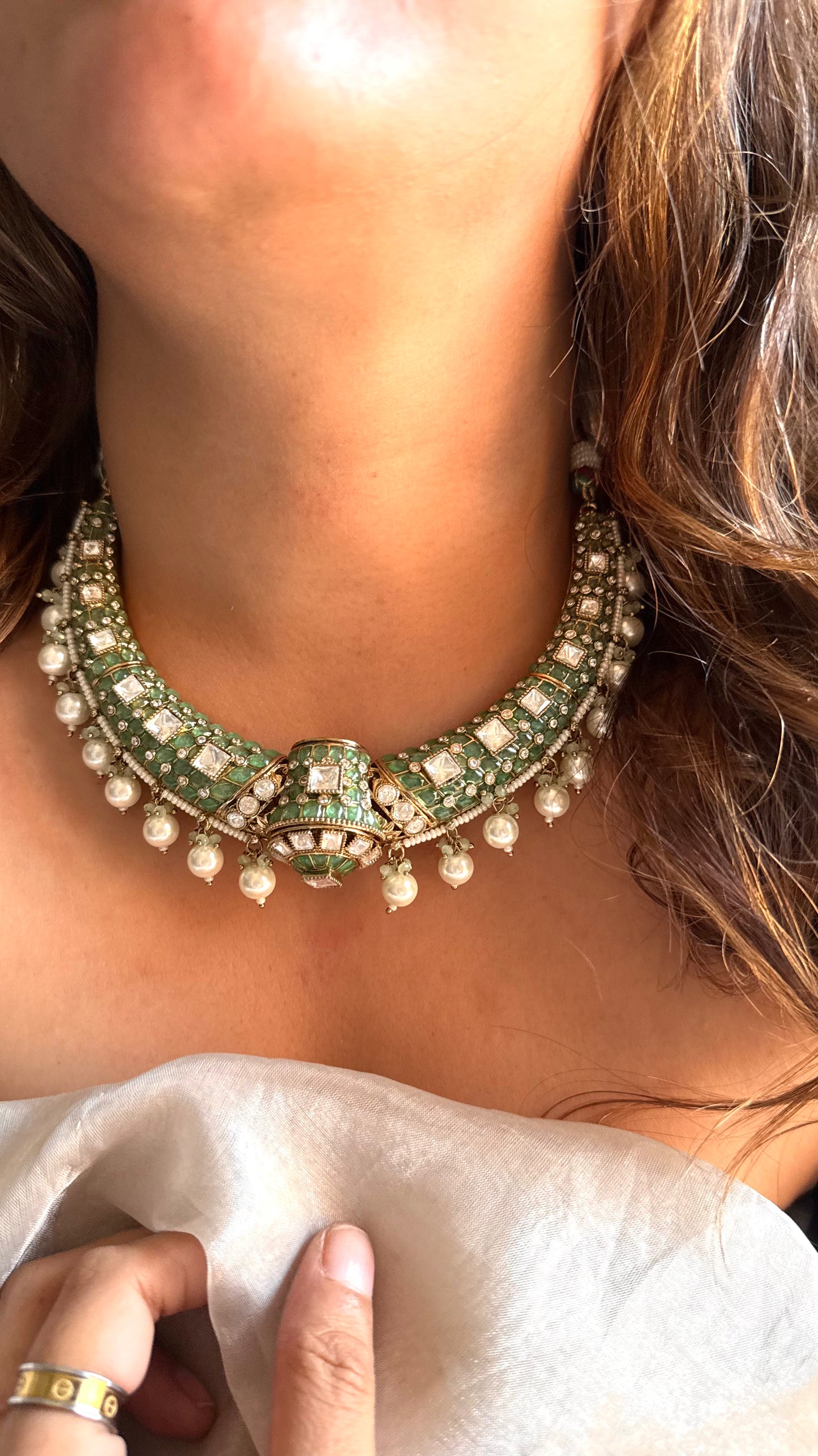 Mint Real Moissanite Victorian Hasli