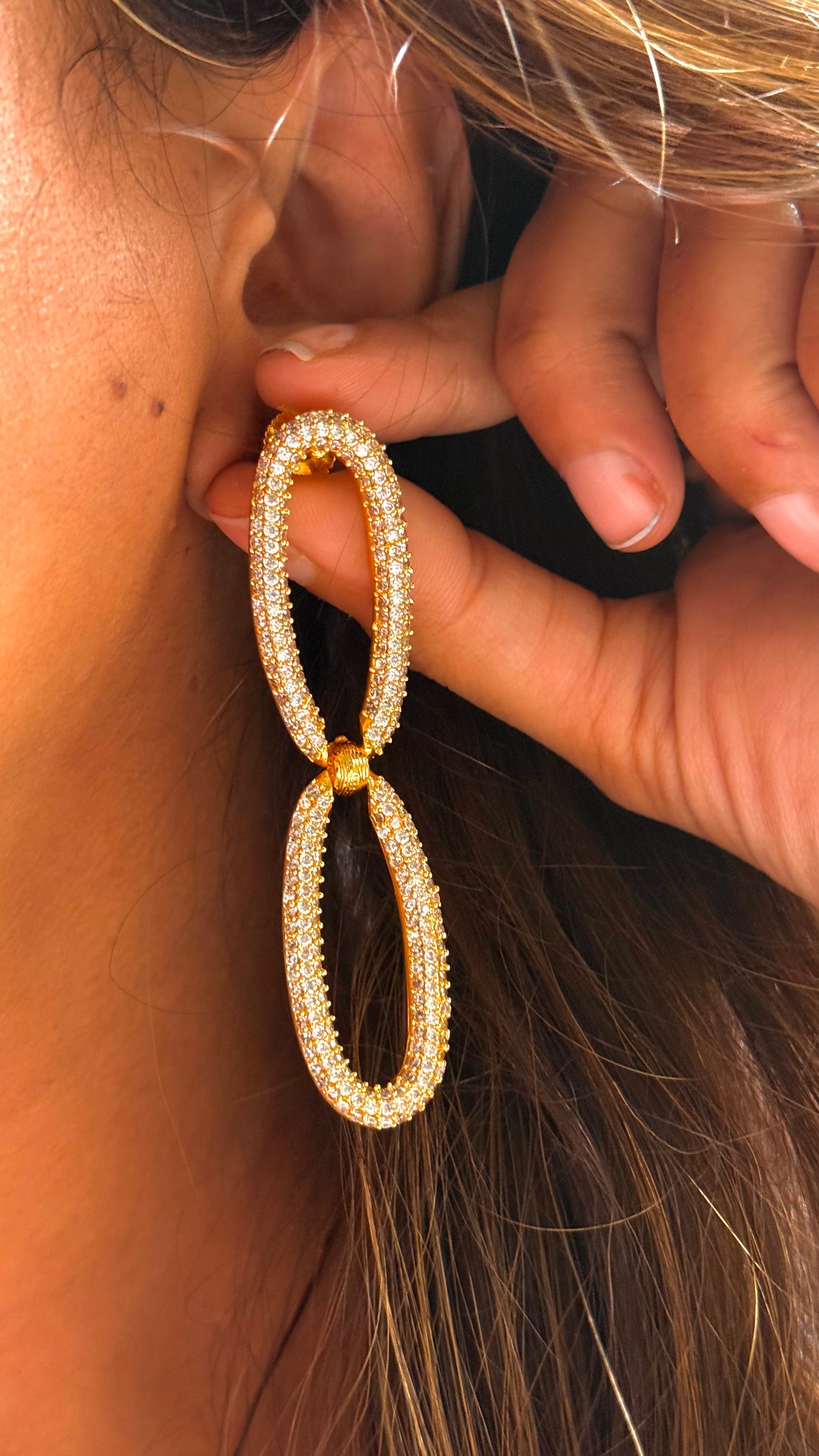 24kt Dubai Gold inspired infinity danglers