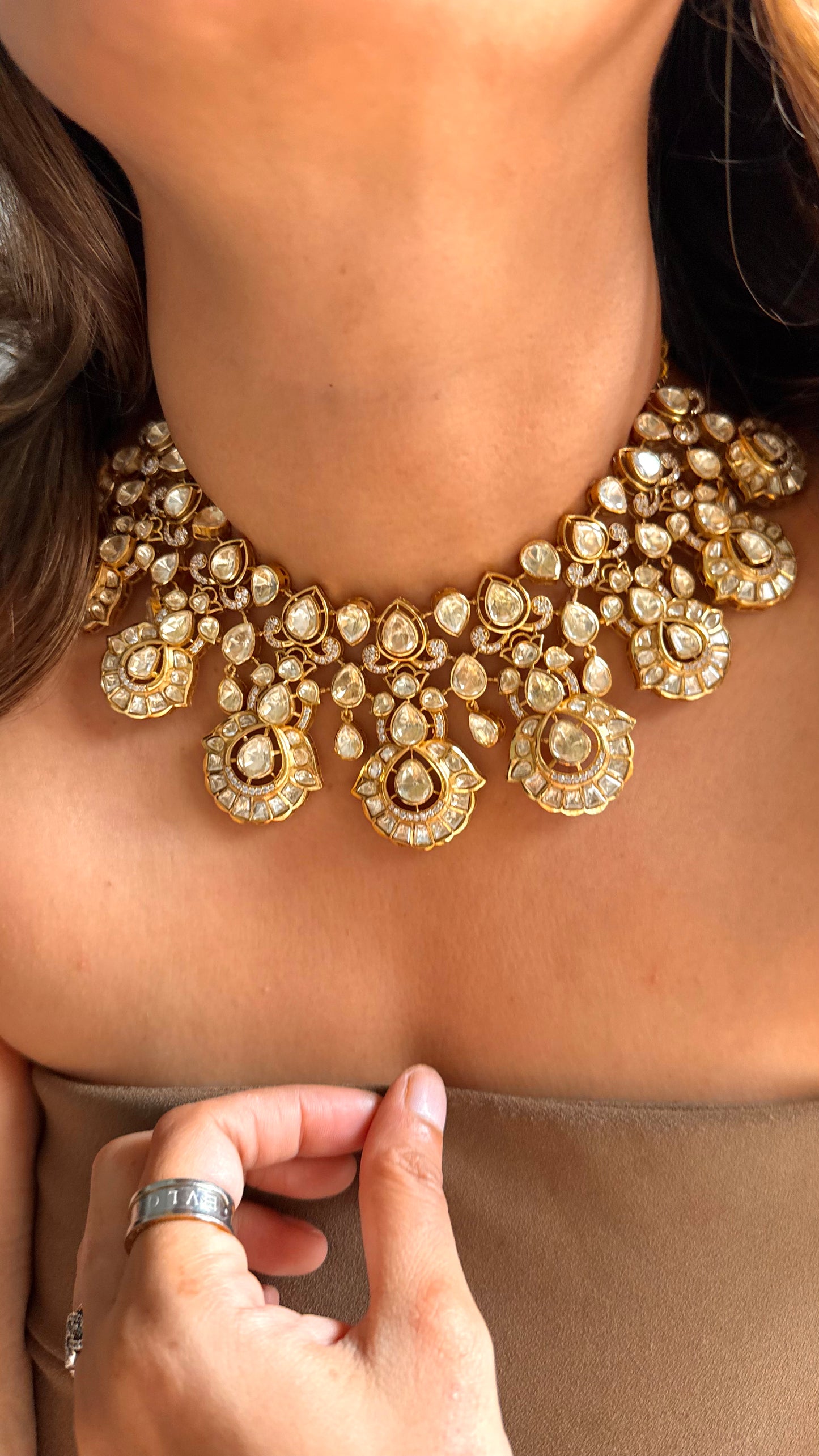 Peeli polki heritage necklace
