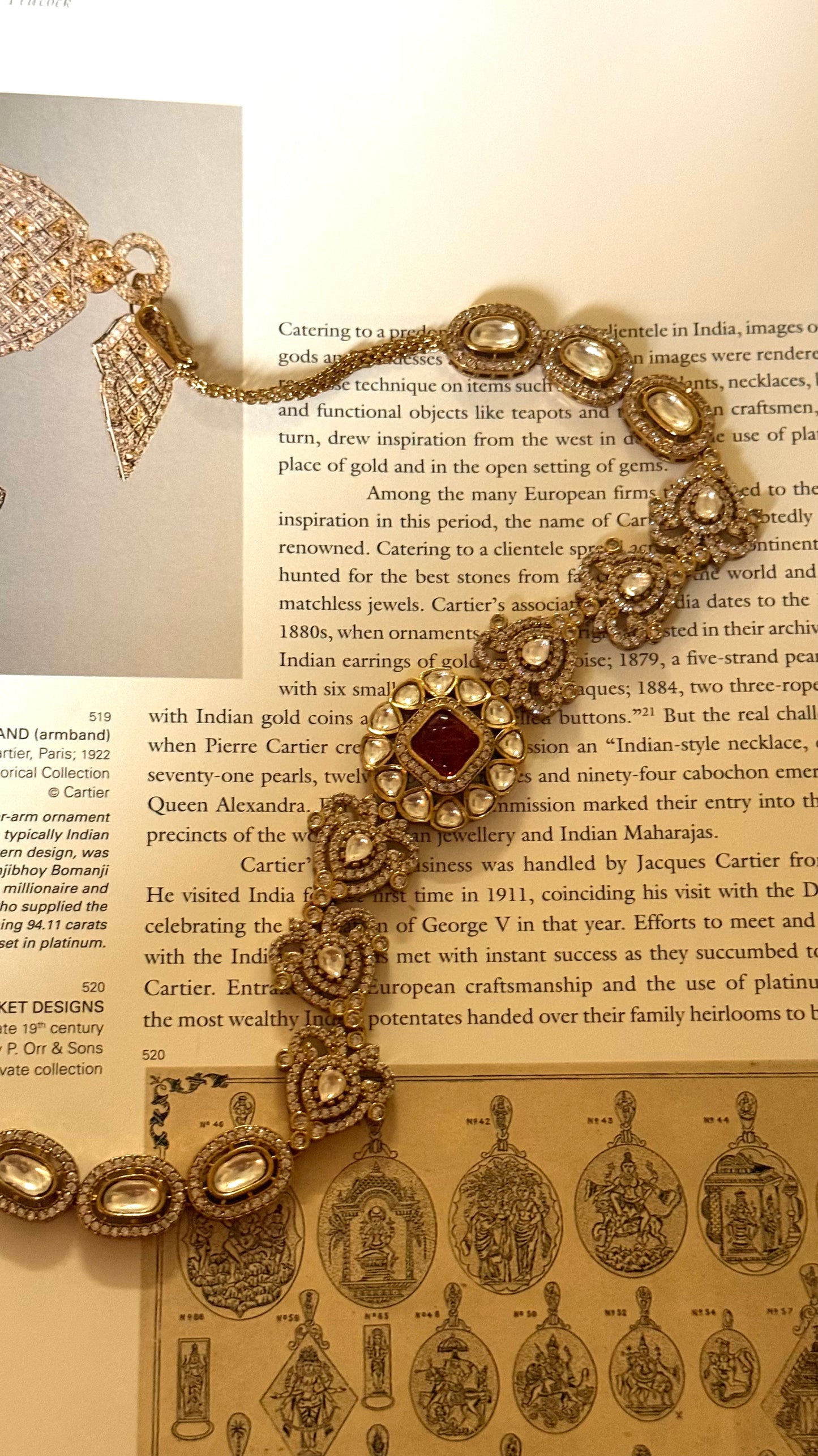 Ruby moissanite polki sheeshpatti