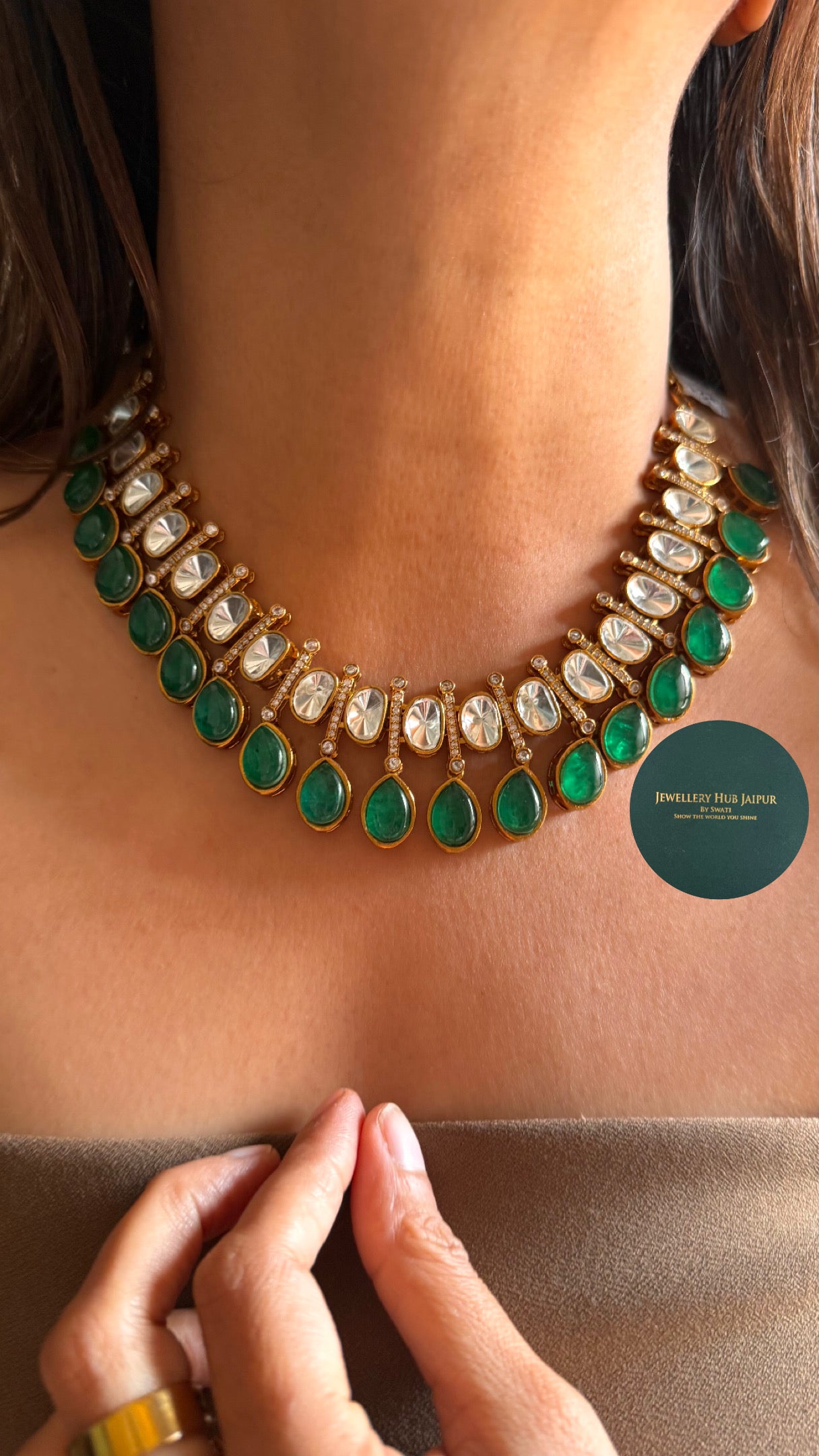 Victorian uncut polki necklace