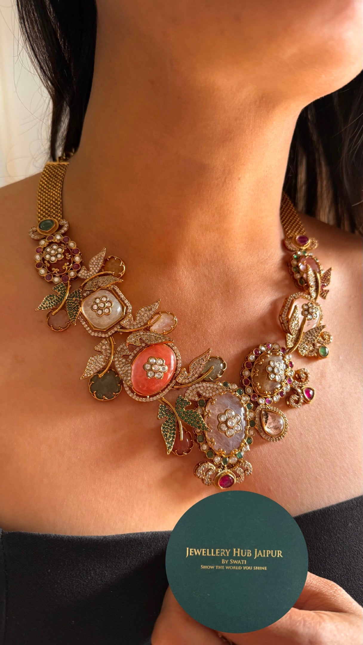 Sabyasachi inspired Ap necklace with inlay work