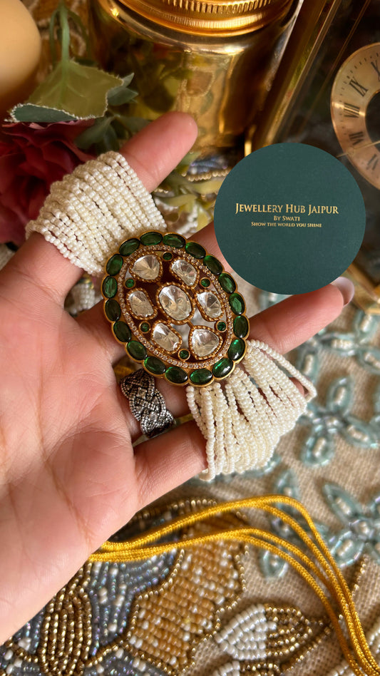 Emerald Moissanite choker with earrings