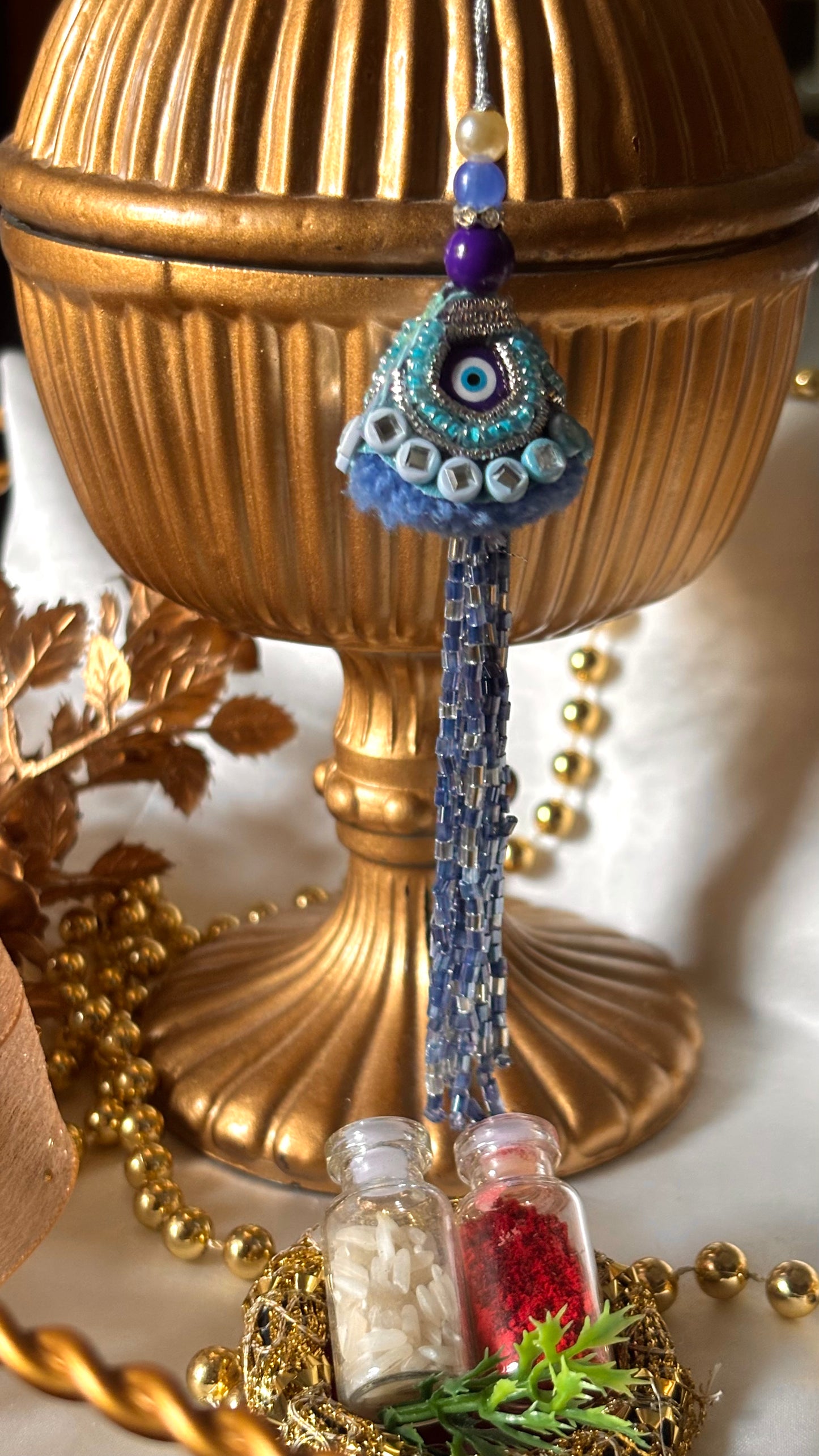 Evil eye lumba Rakhi for bhabhi ( shipping will be extra )