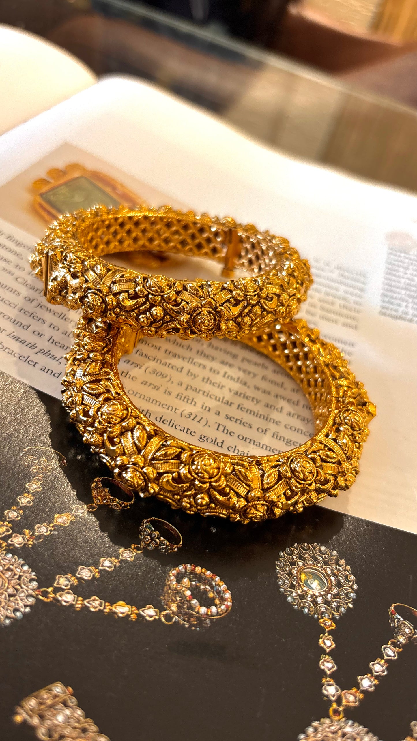 Heritage rajwada nakashi antique gold bangles