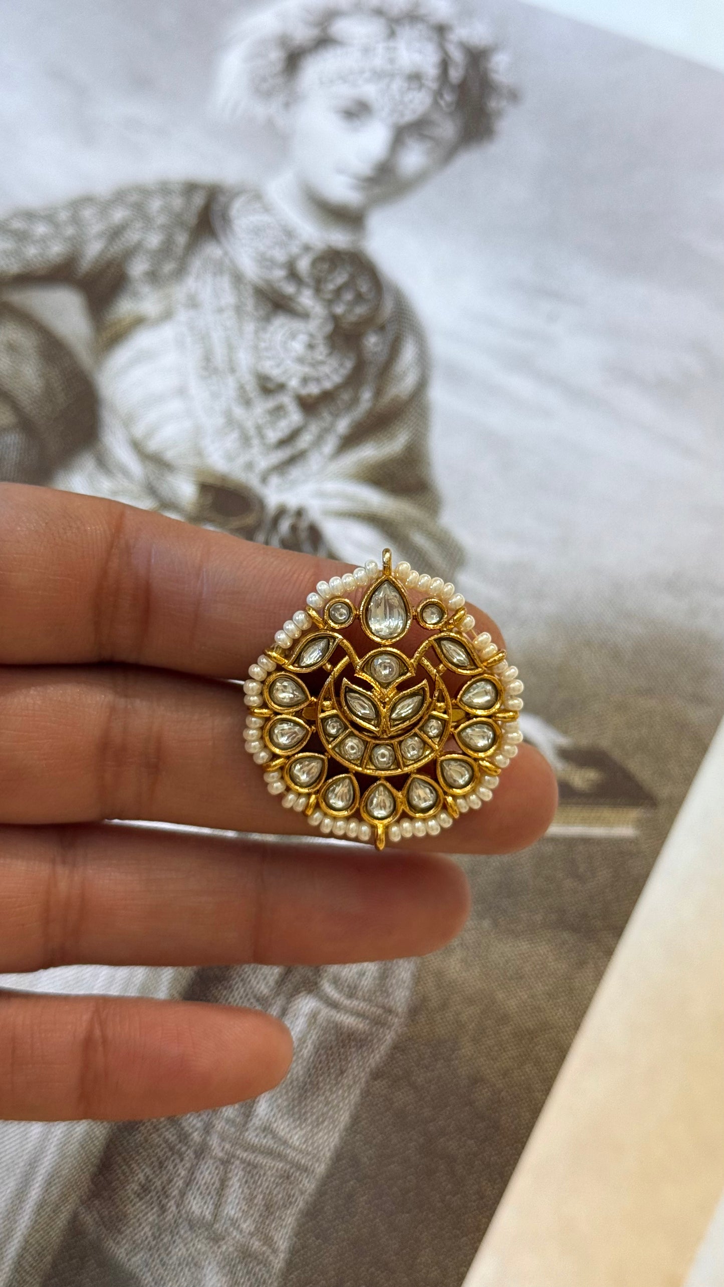 Polki nakshi ring