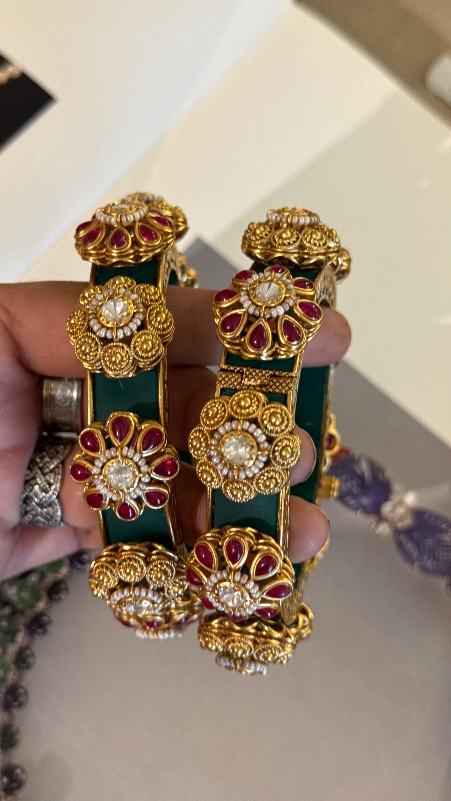Emerald & Ruby Royal Heritage bangles