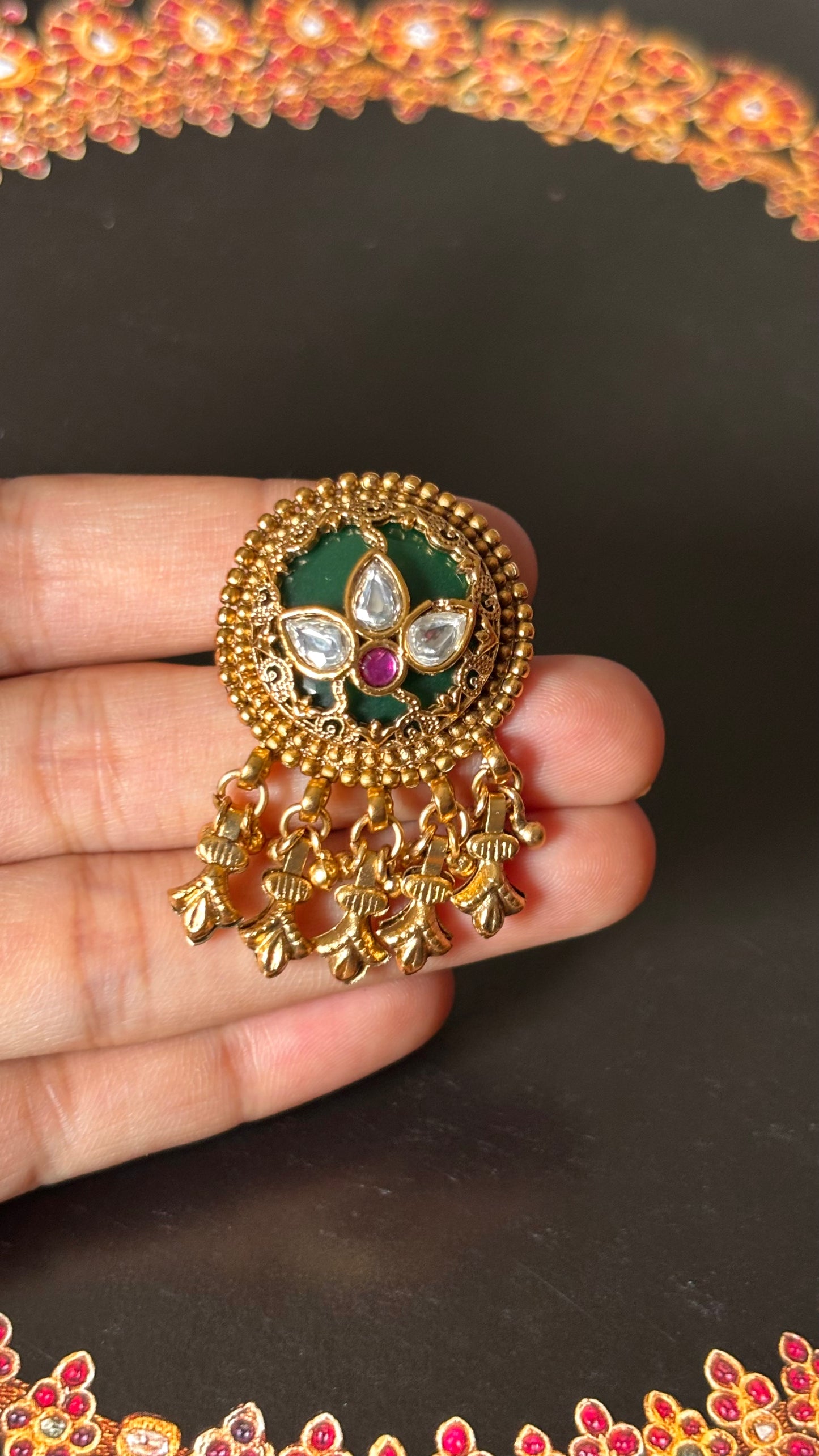 Emerald inland rajwada nakashi ring