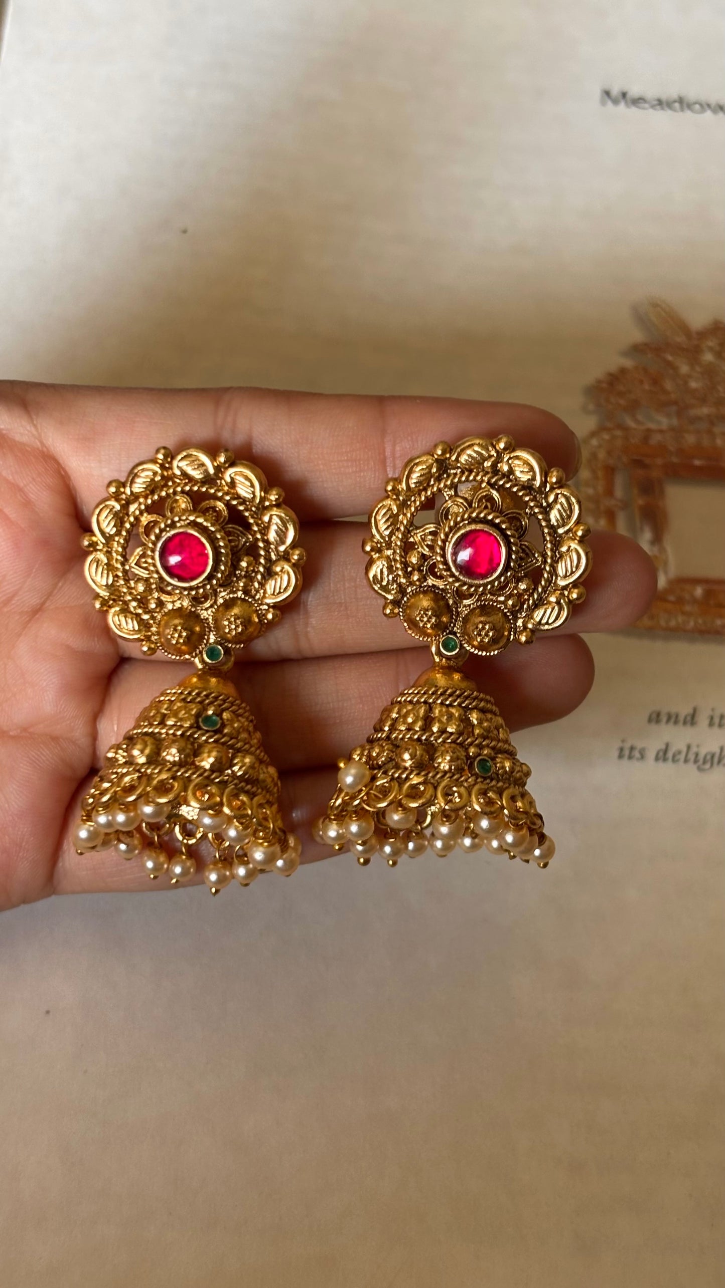 Ruby rajwadi jhumki